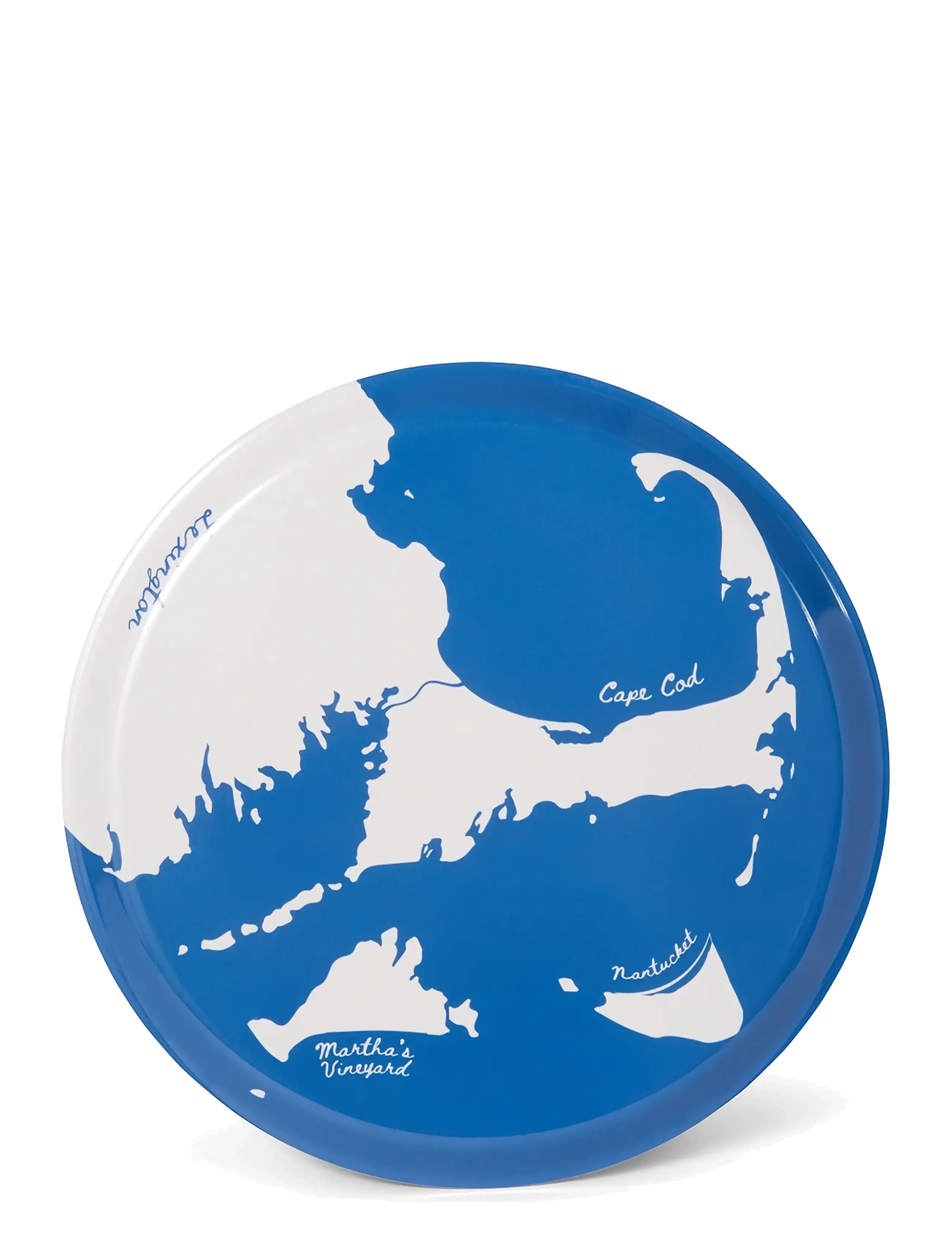 Lexington Home - Laminated Printed Round Tray - serveringsbakker - blue/white - 1