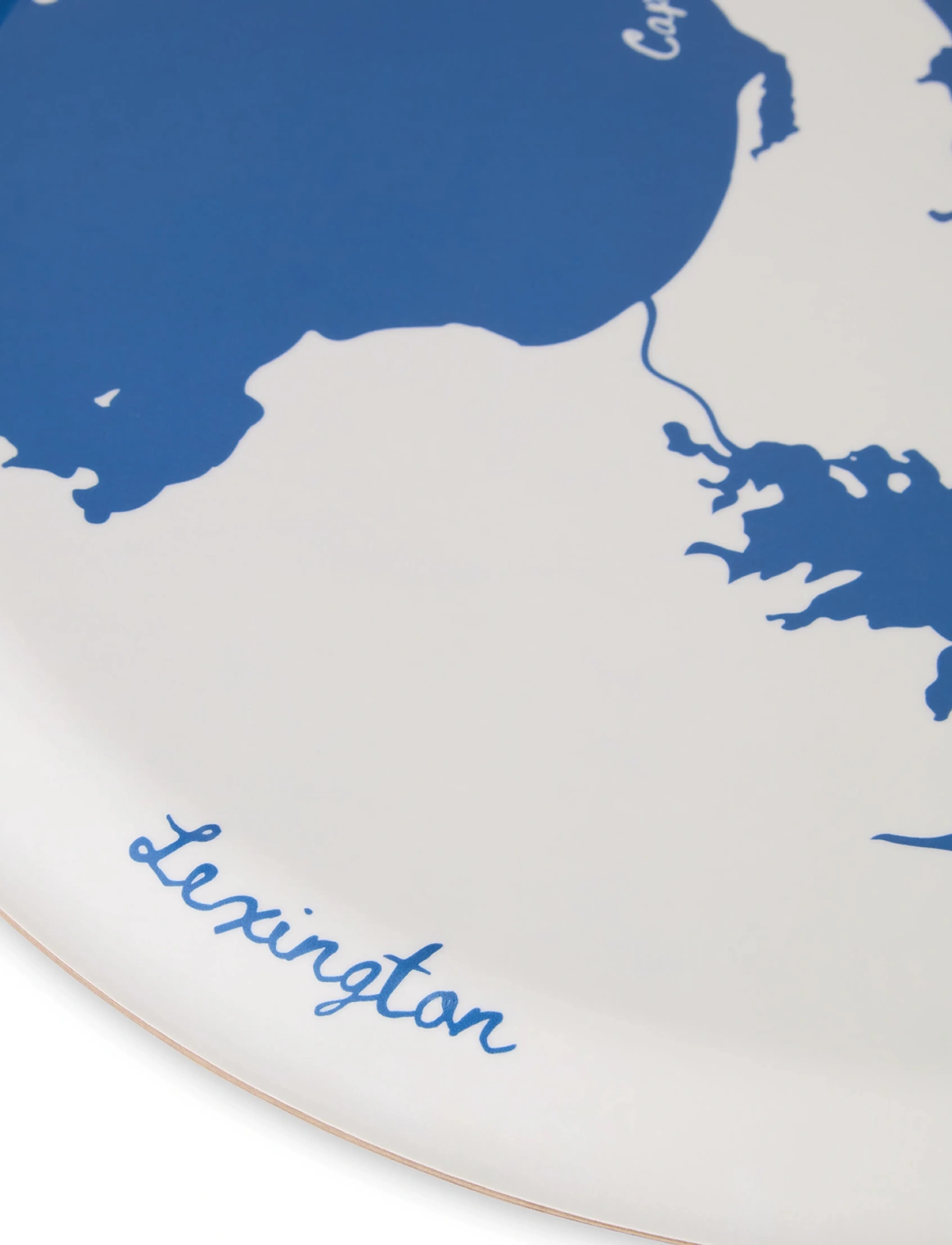 Lexington Home - Laminated Printed Round Tray - serveringsbakker - blue/white - 3