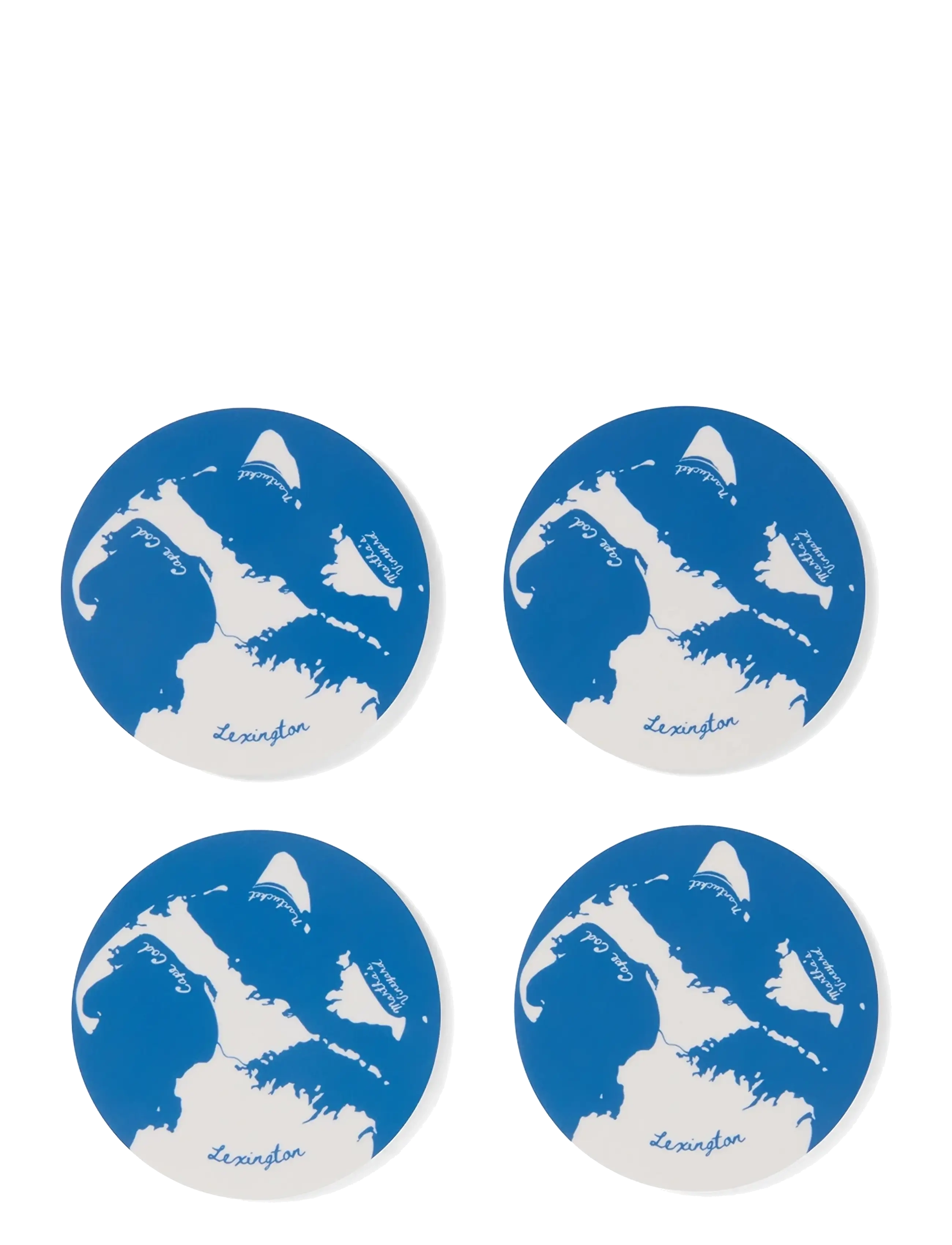 Lexington Home - Laminated Double-Sided Coaster Set (set of 4) - sous-verres - blue/white - 1