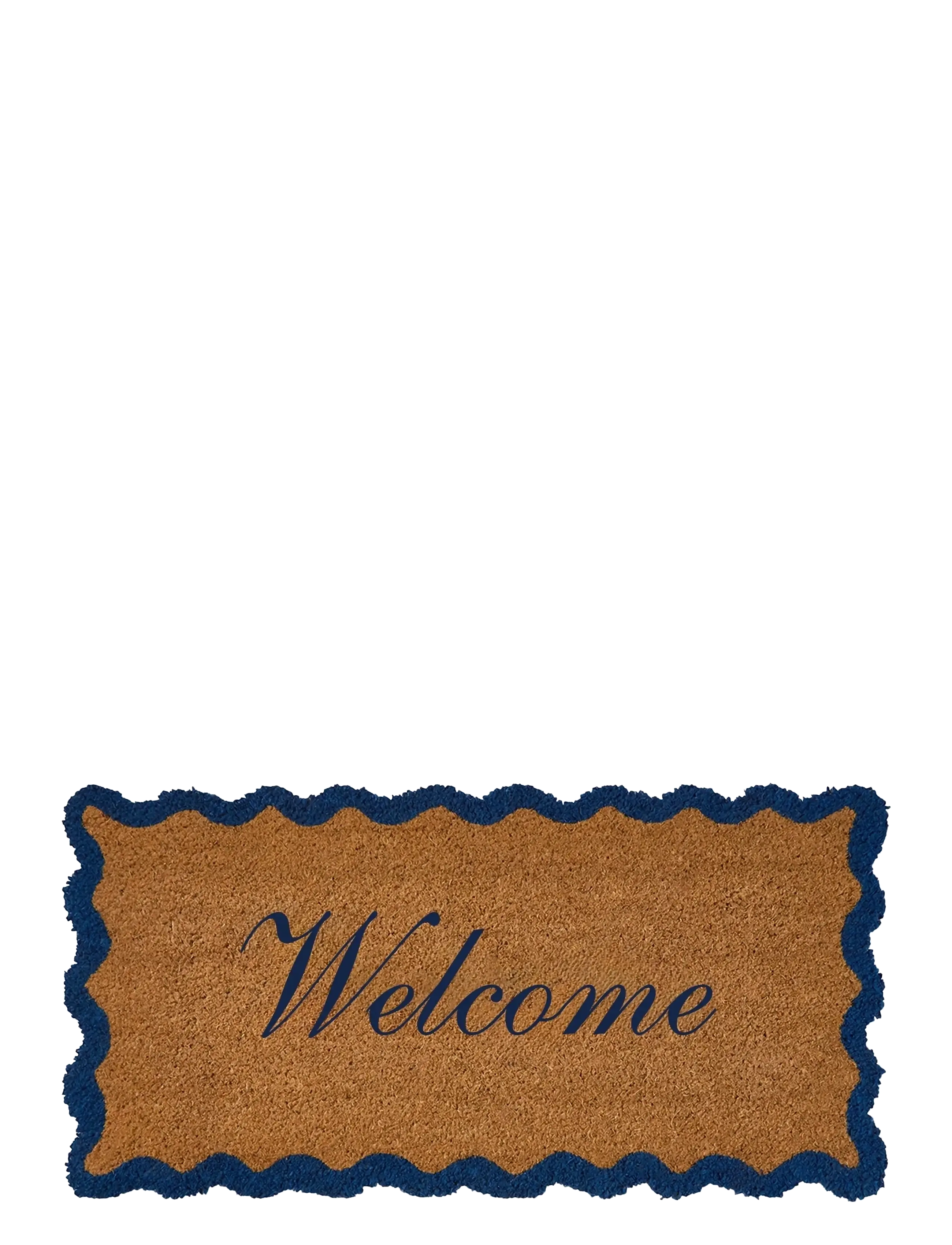 Lexington Home Welcome Coir Fibre Door Mat - Nýkomið - NATURAL/BLUE / brown