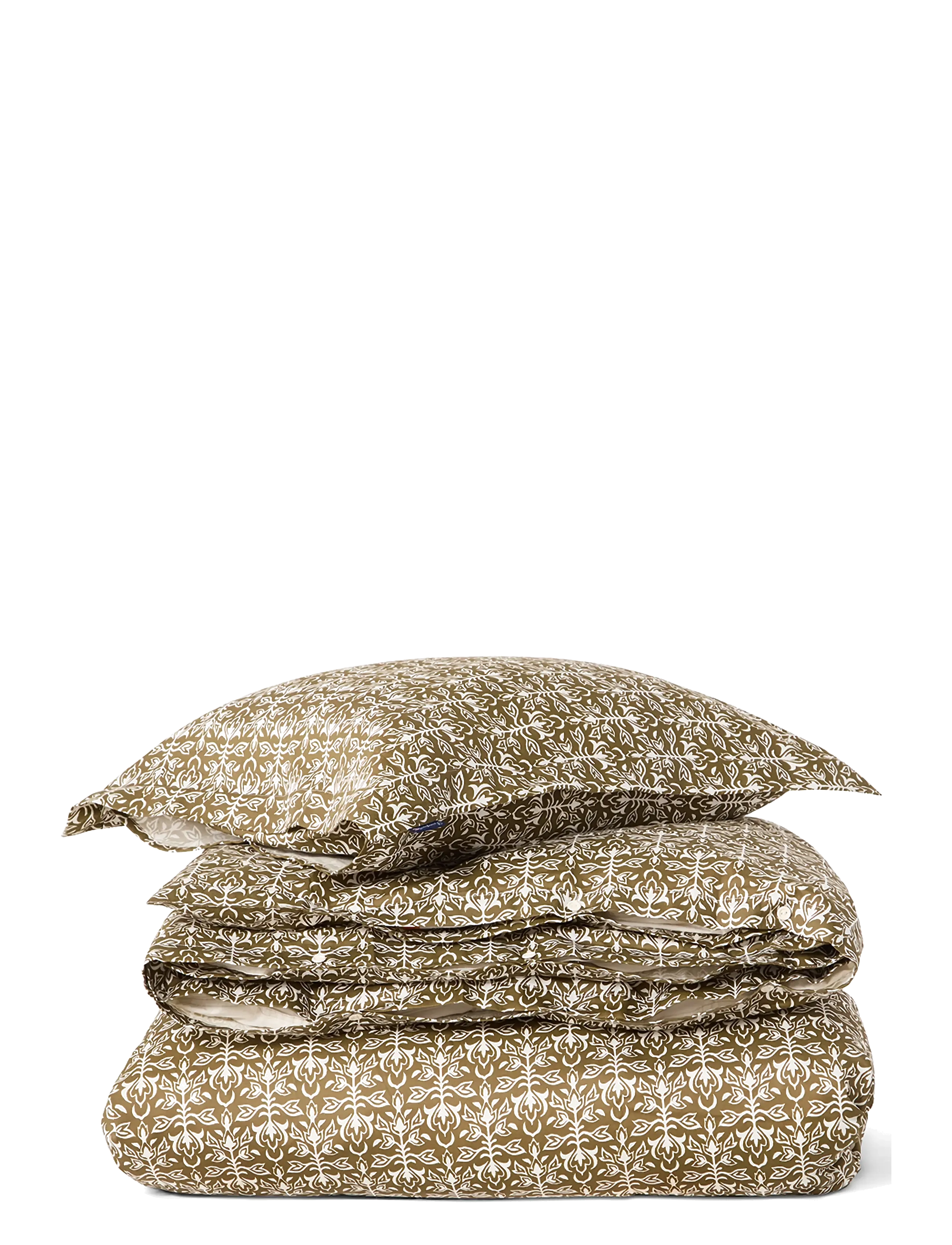 Lexington Home Olive/White Ornament Cotton Sateen Bed Set - Confirmation gifts - OLIVE/WHITE / khaki/green
