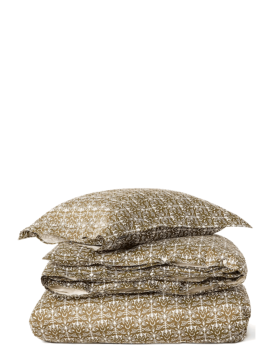 Lexington Home - Olive/White Ornament Cotton Sateen Bed Set - voodiriiete komplektid - olive/white - 0