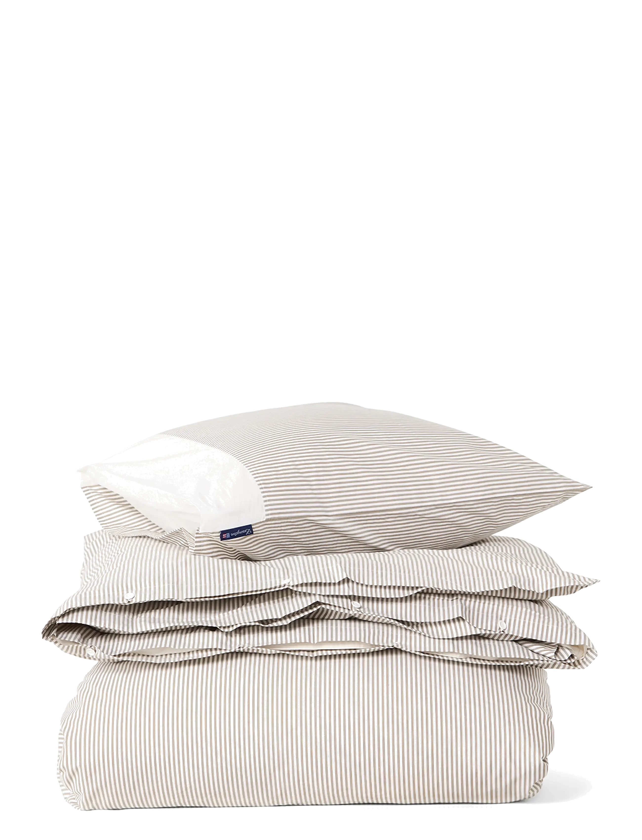 Lexington Home Olive/White Striped Cotton Percale Bed Set - Confirmation gifts - OLIVE/WHITE / beige
