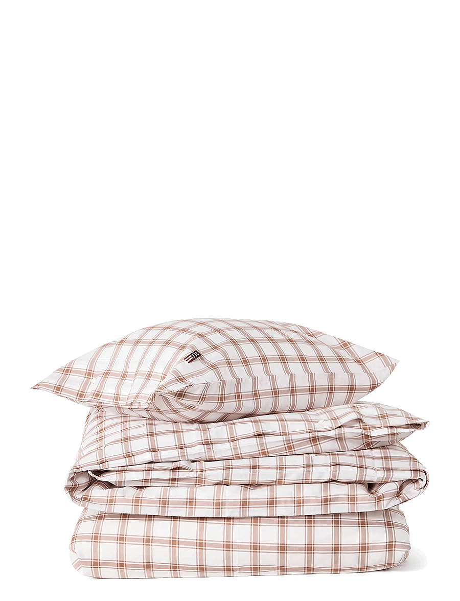 Lexington Home - Checked Lyocell/Cotton Pin Point Bed Set - voodiriiete komplektid - white/fudge - 0