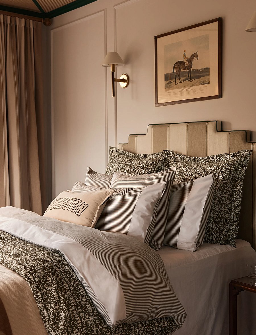 Lexington Home - Checked Lyocell/Cotton Pin Point Bed Set - voodiriiete komplektid - white/fudge - 0