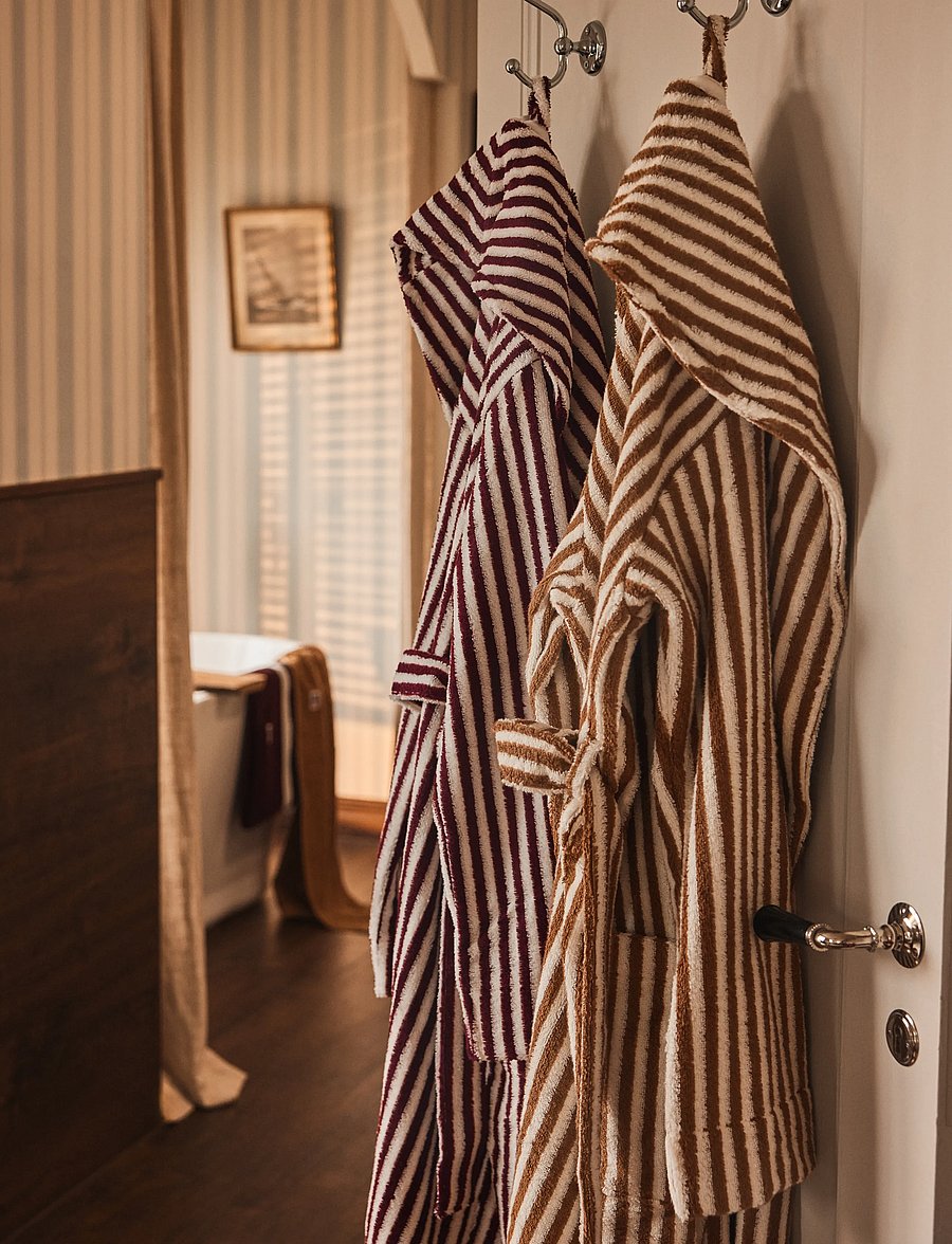 Lexington Home - Quinn Unisex Cotton-Mix Hoodie Robe - alltags-style - fudge/snow white - 0