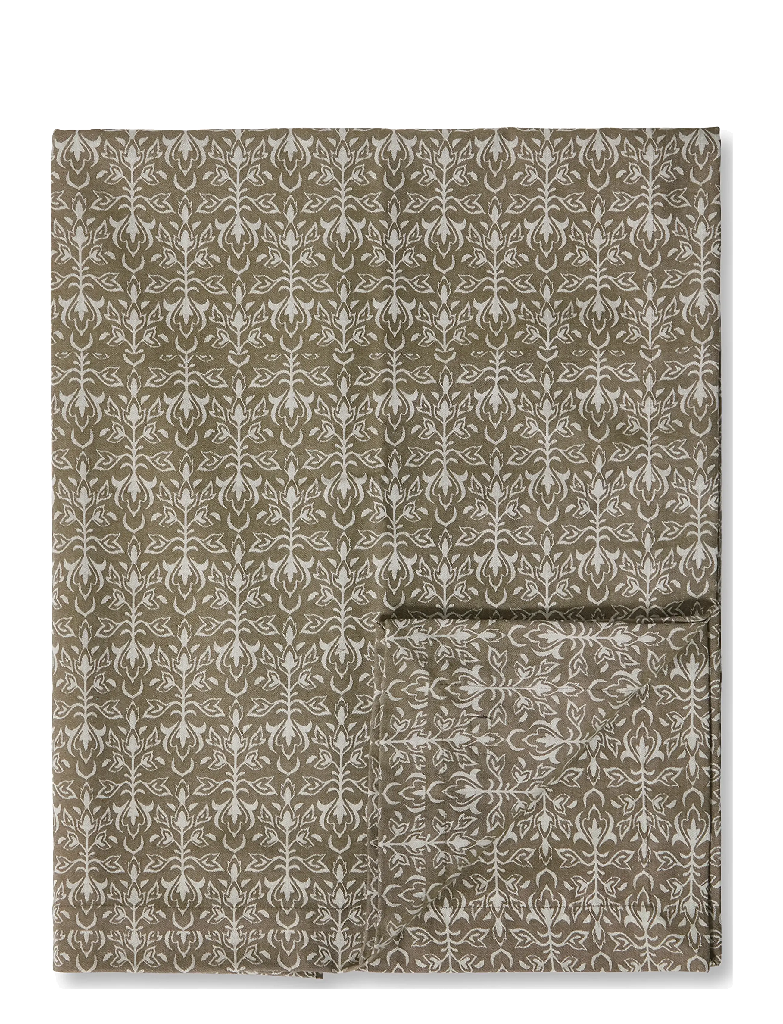 Lexington Home - Ornament Jacquard Cotton Tablecloth - dukar & löpare - beige/dk olive - 1