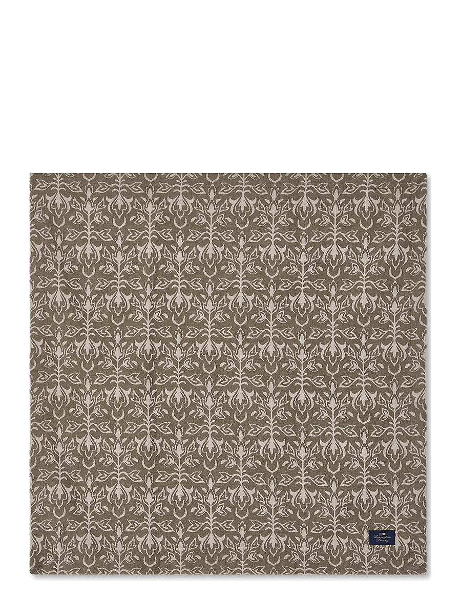 Lexington Home - Ornament Jacquard Cotton Napkin - beige/dk olive - 1