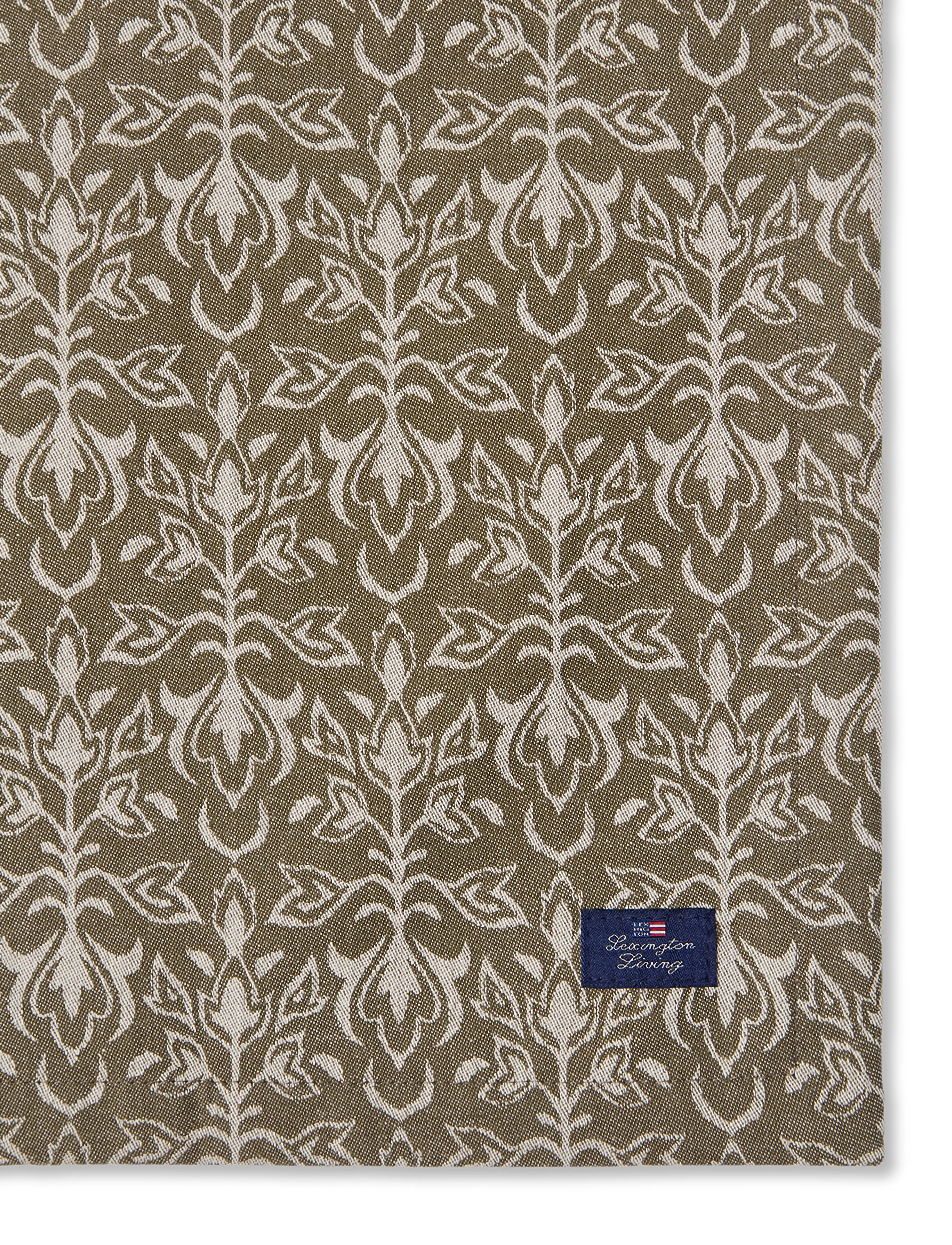 Lexington Home - Ornament Jacquard Cotton Napkin - beige/dk olive - 2