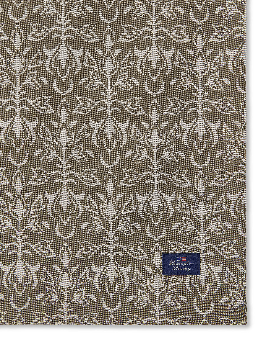 Lexington Home - Ornament Jacquard Cotton Napkin - beige/dk olive - 2