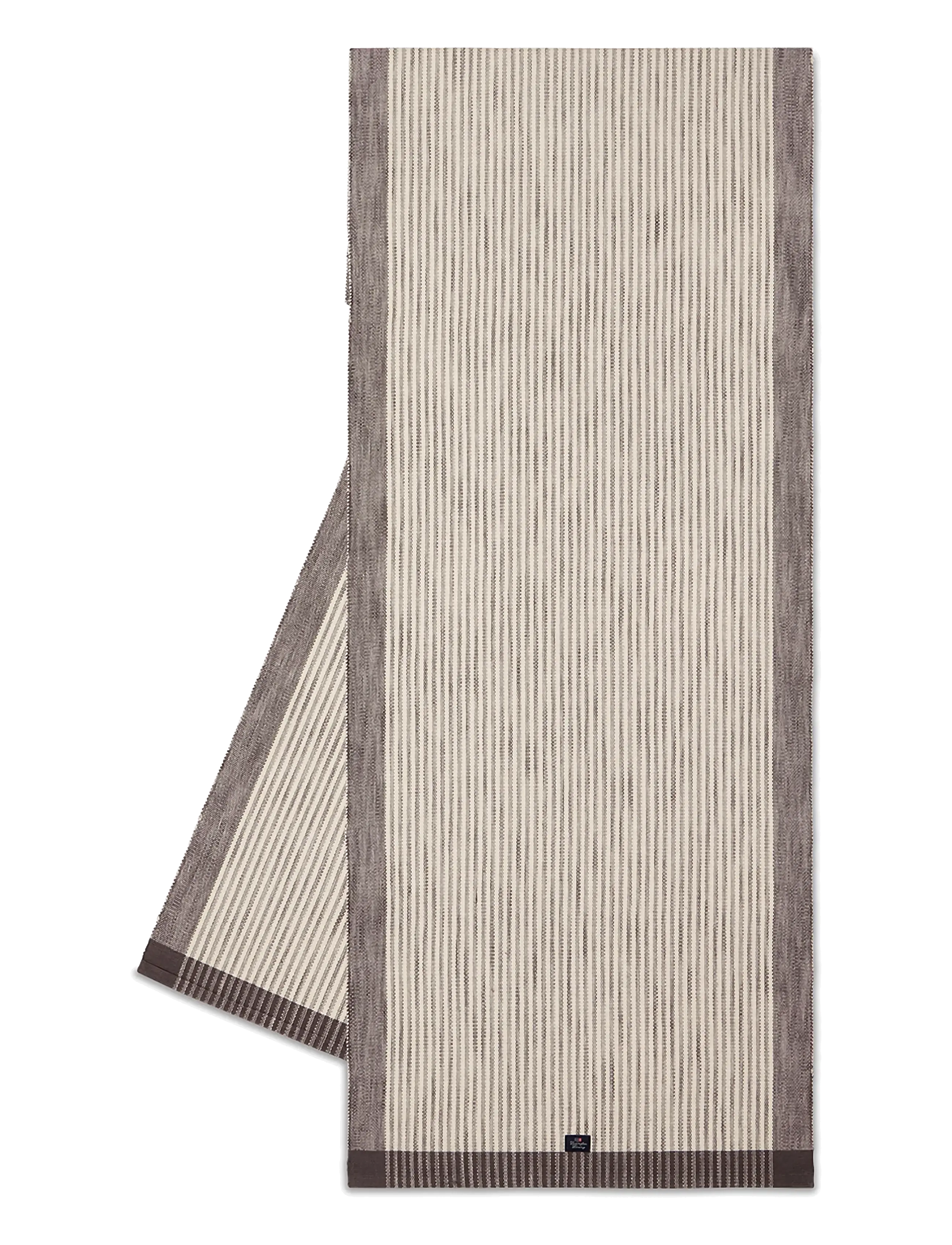 Lexington Home Striped Organic Cotton Rib Runner - Servering - DK GRAY/WHITE / grey