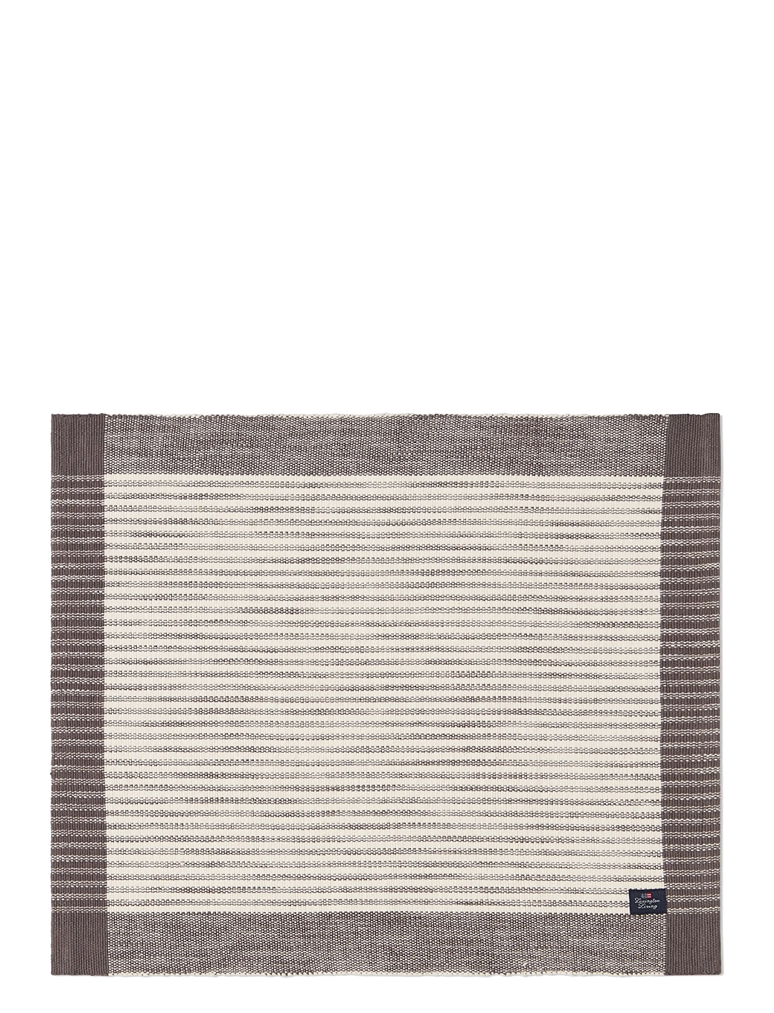 Lexington Home Striped Organic Cotton Rib Placemat - Servering - DK GRAY/WHITE / white