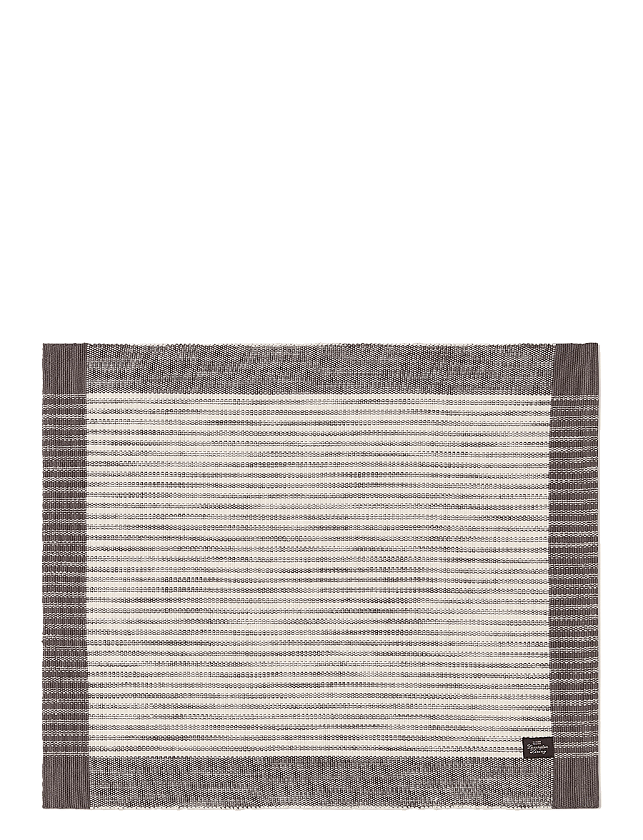 Lexington Home - Striped Organic Cotton Rib Placemat - platzdeckchen - dk gray/white - 0