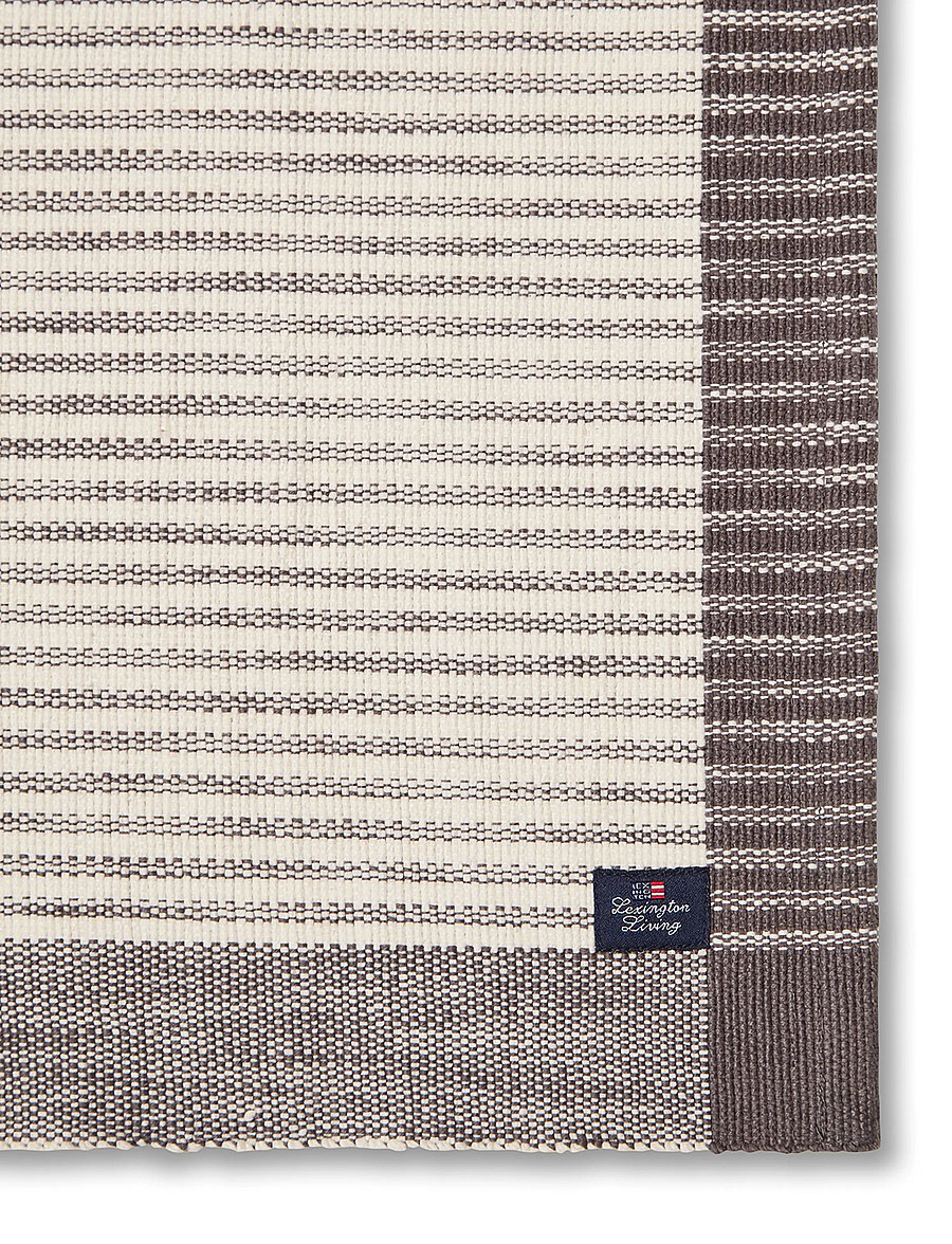 Lexington Home - Striped Organic Cotton Rib Placemat - platzdeckchen - dk gray/white - 1