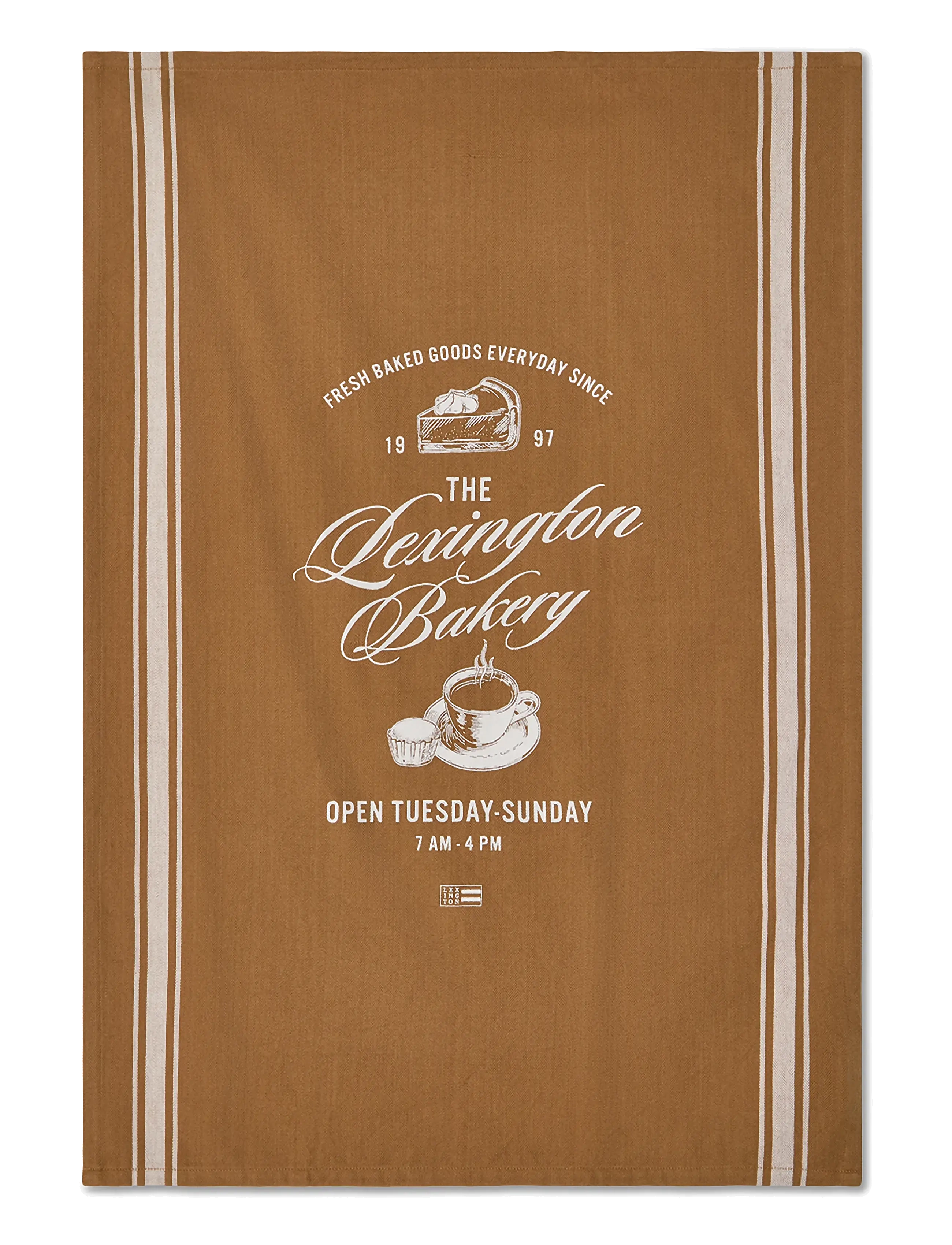Lexington Home Bakery Printed Organic Cotton Kitchen Towel - Textilien - FUDGE/WHITE / brown
