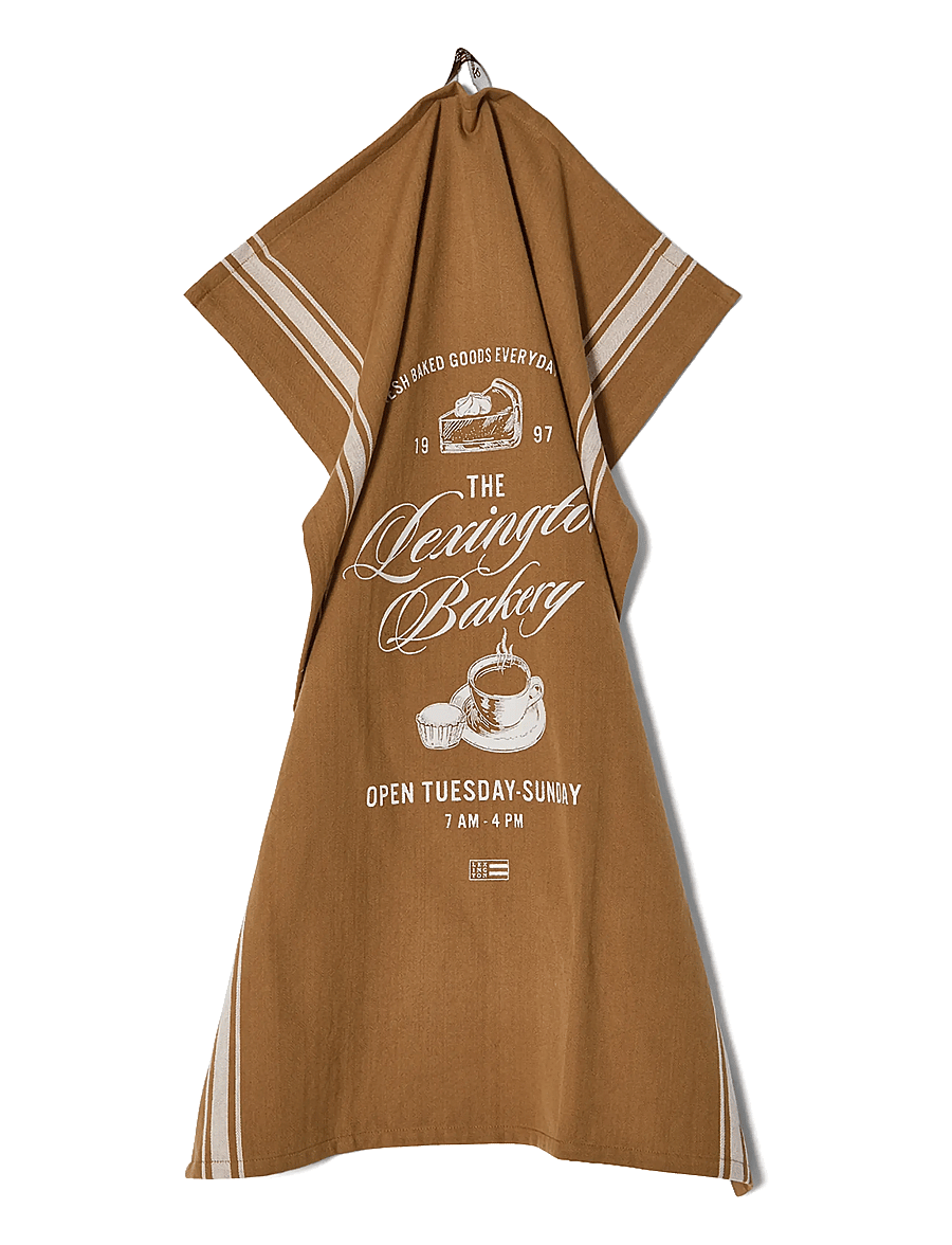 Lexington Home - Bakery Printed Organic Cotton Kitchen Towel - küchenhandtücher - fudge/white - 1