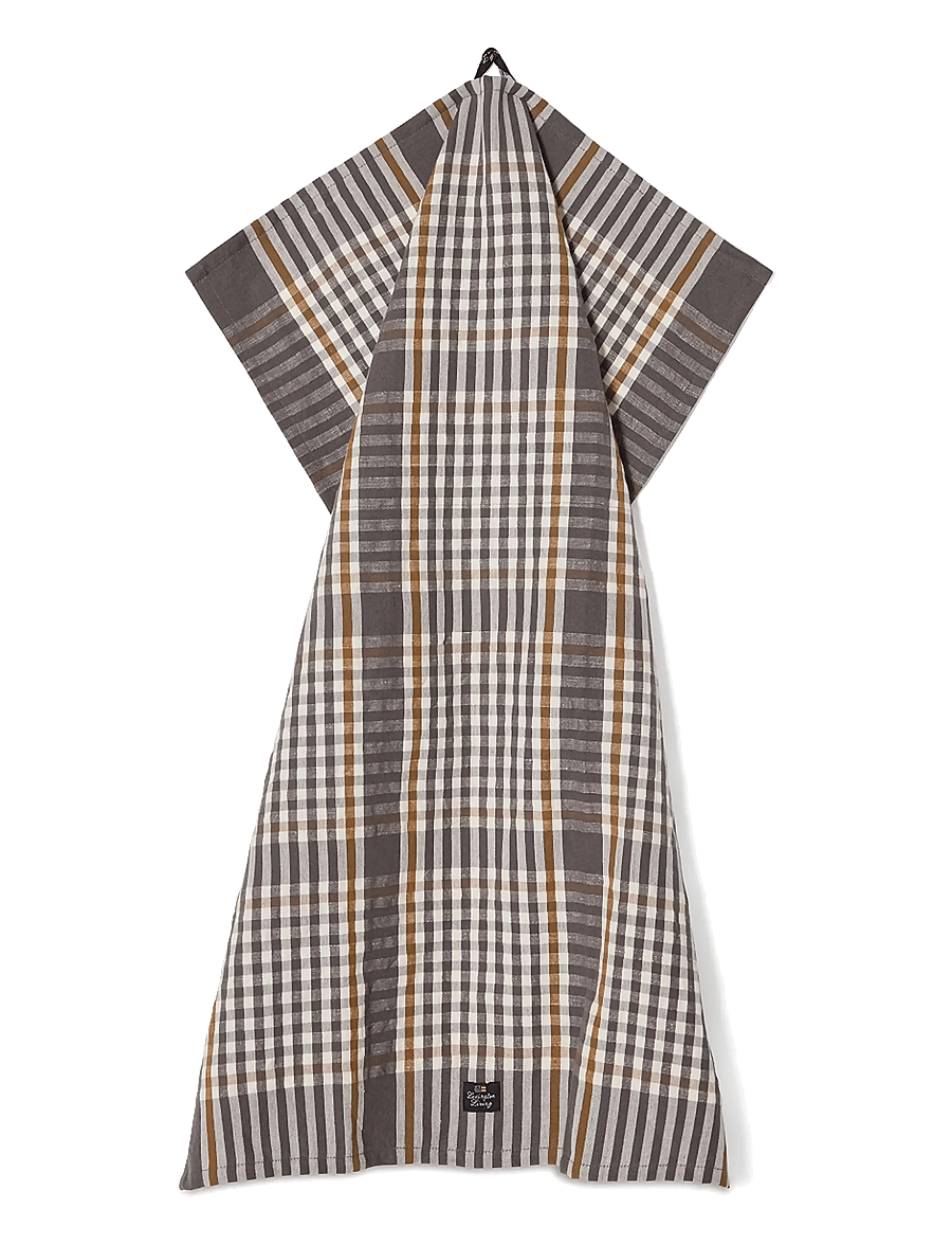 Lexington Home - Checked Linen/Cotton Kitchen Towel - küchenhandtücher - gray/white/fudge - 2