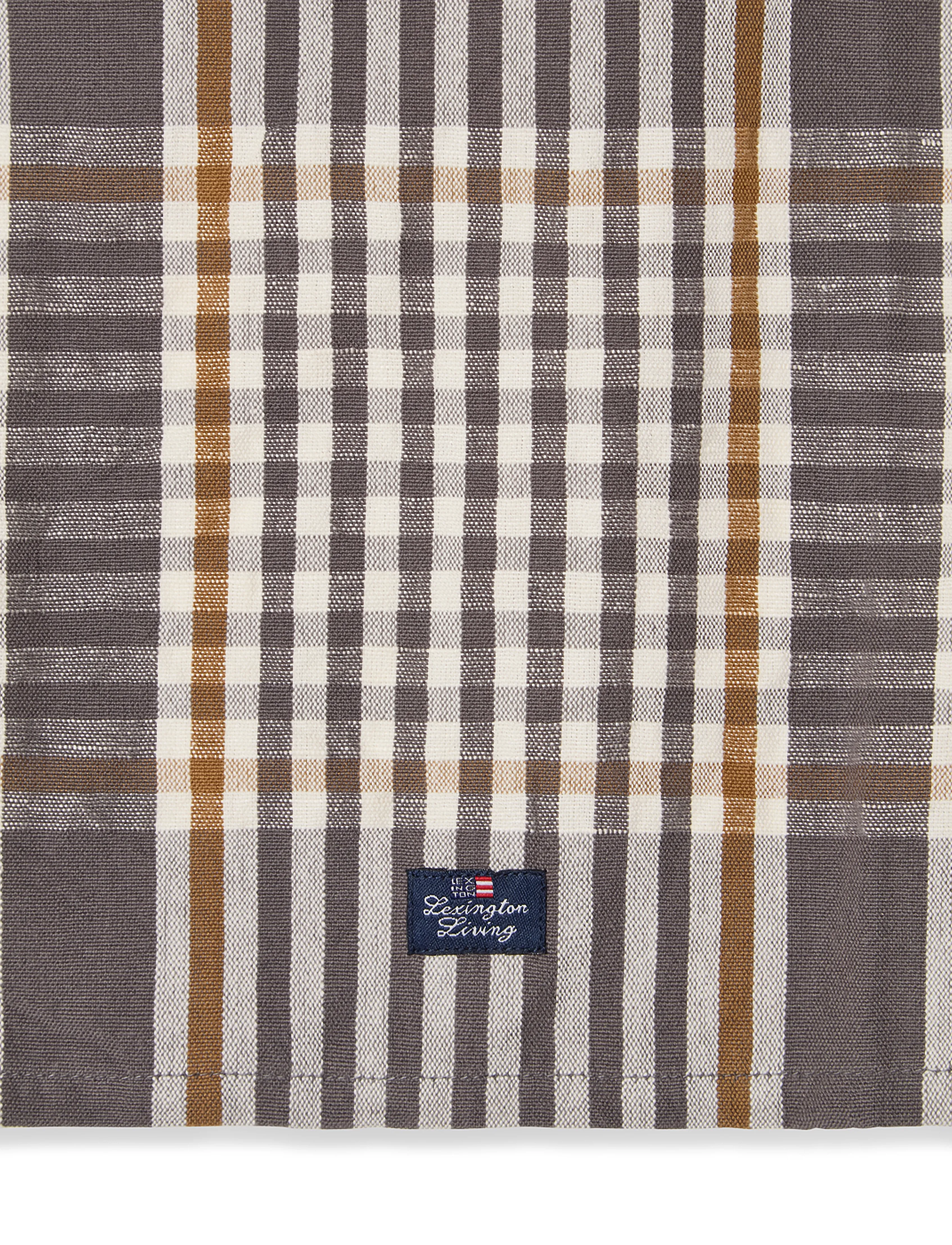Lexington Home - Checked Linen/Cotton Kitchen Towel - küchenhandtücher - gray/white/fudge - 3
