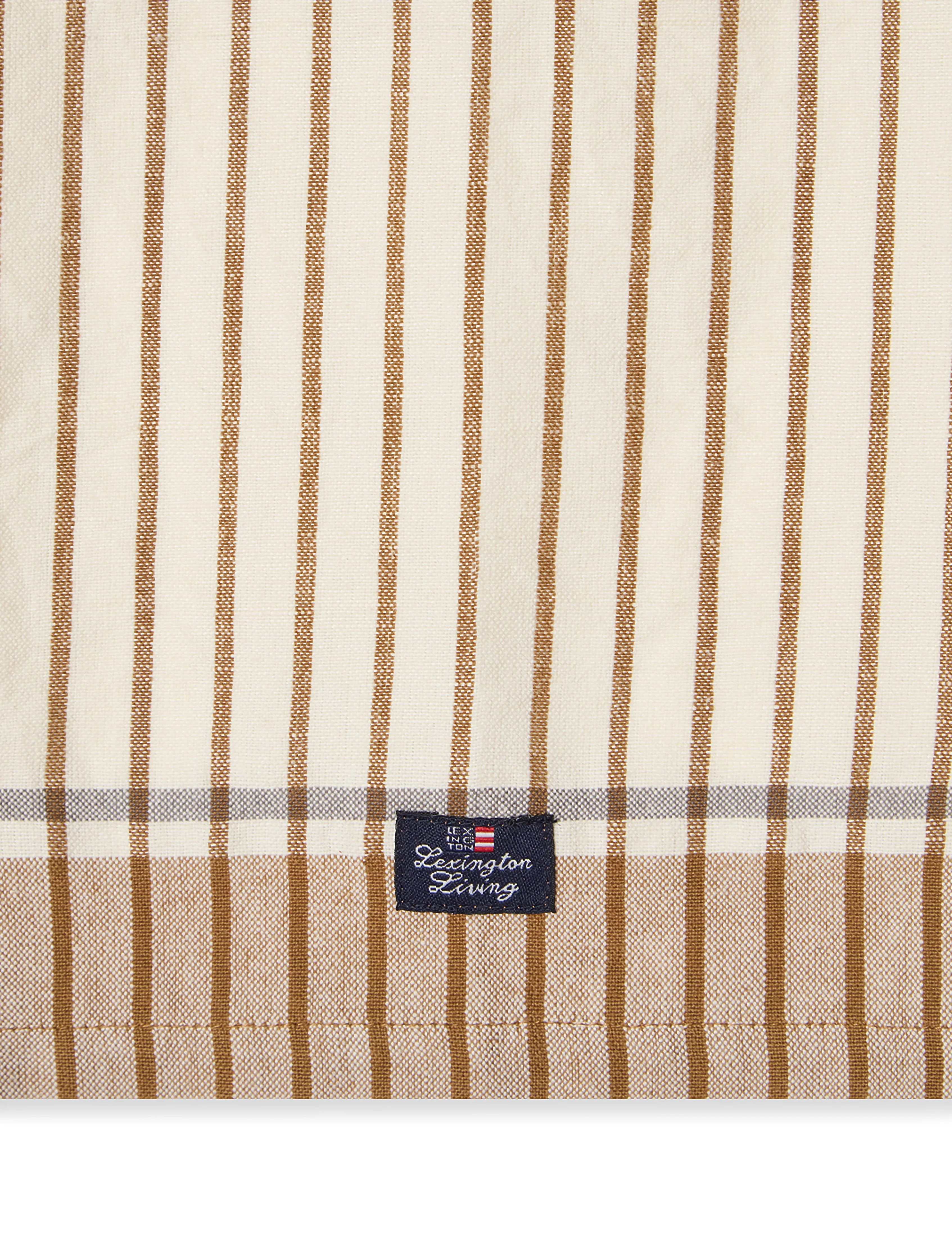 Lexington Home - Striped Linen/Cotton Kitchen Towel - küchenhandtücher - fudge/white - 3