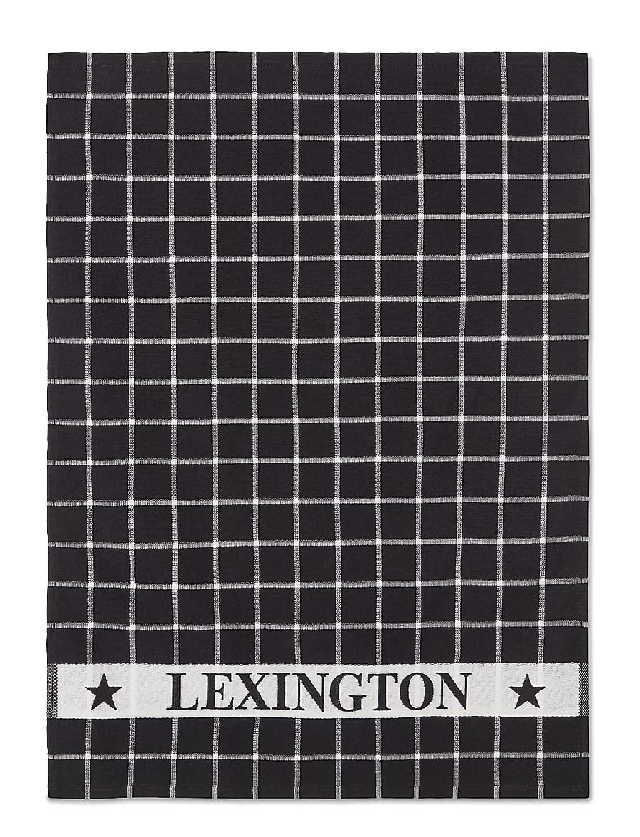 Lexington Home - Lexington Org Cotton Terry Kitchen Towel - küchenhandtücher - black/white - 0