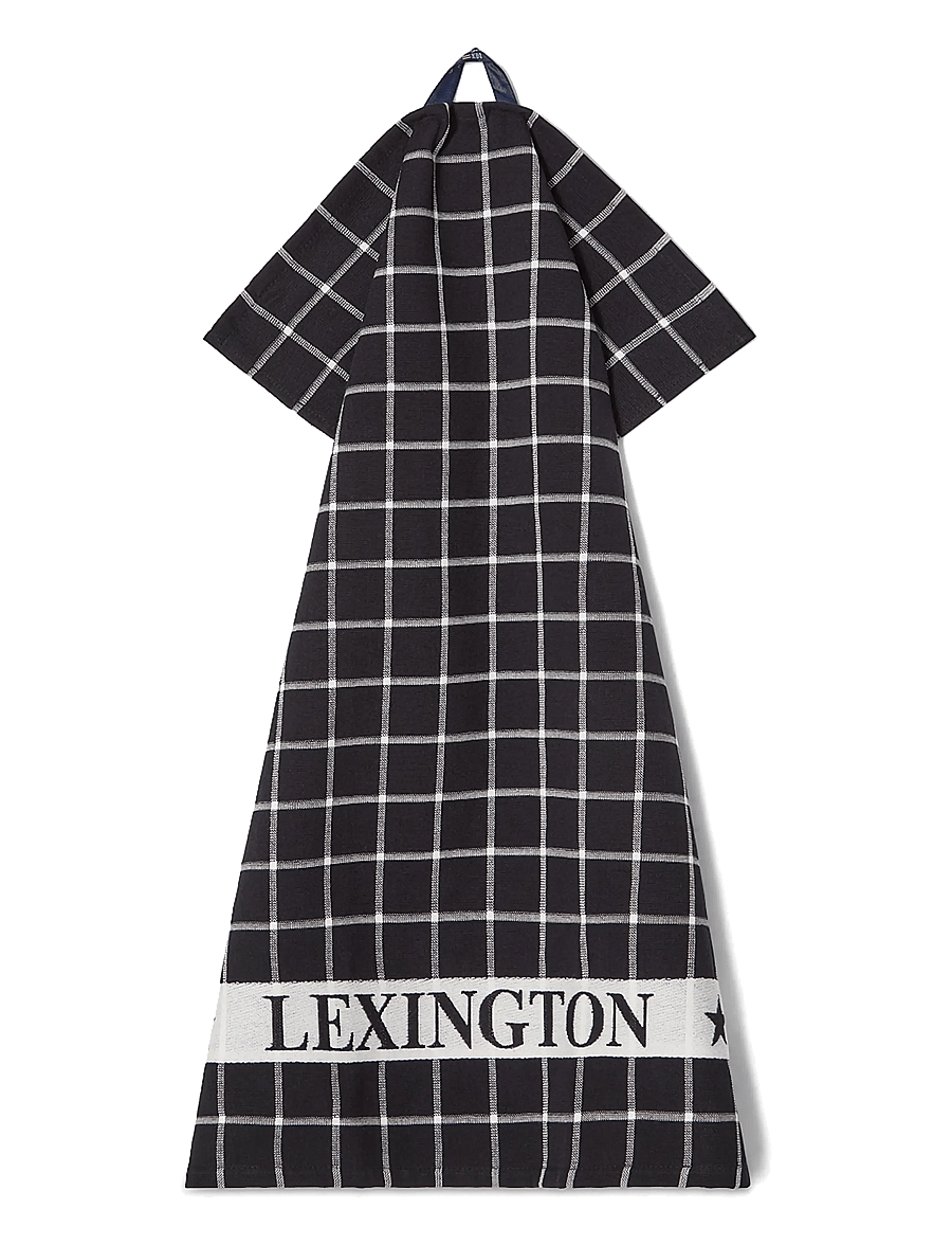 Lexington Home - Lexington Org Cotton Terry Kitchen Towel - küchenhandtücher - black/white - 1