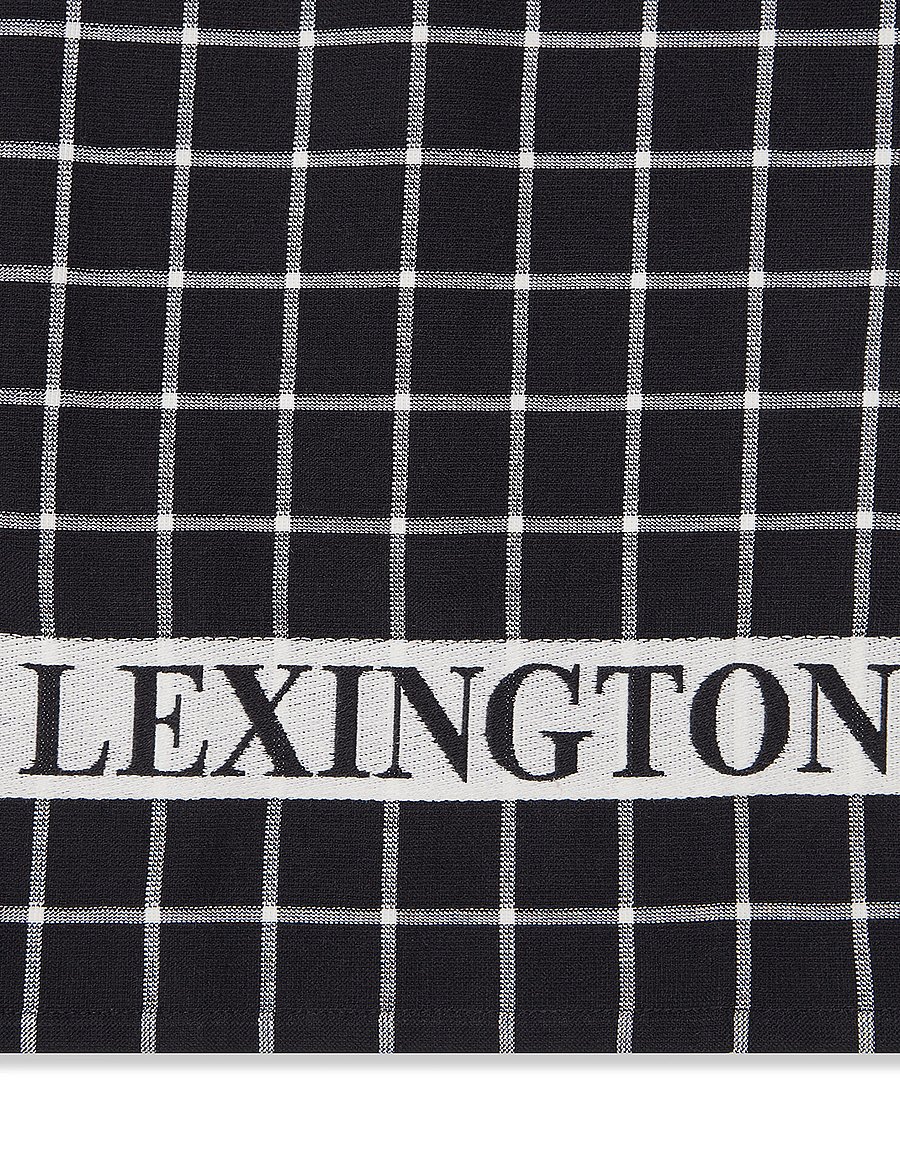 Lexington Home - Lexington Org Cotton Terry Kitchen Towel - küchenhandtücher - black/white - 2