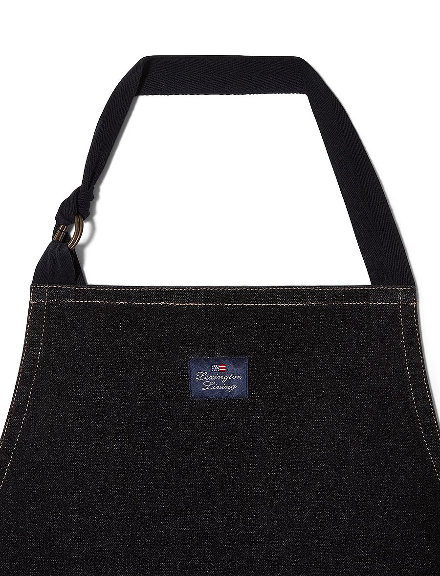Lexington Home - Black Denim Org Cotton Apron - schürzen - black - 1