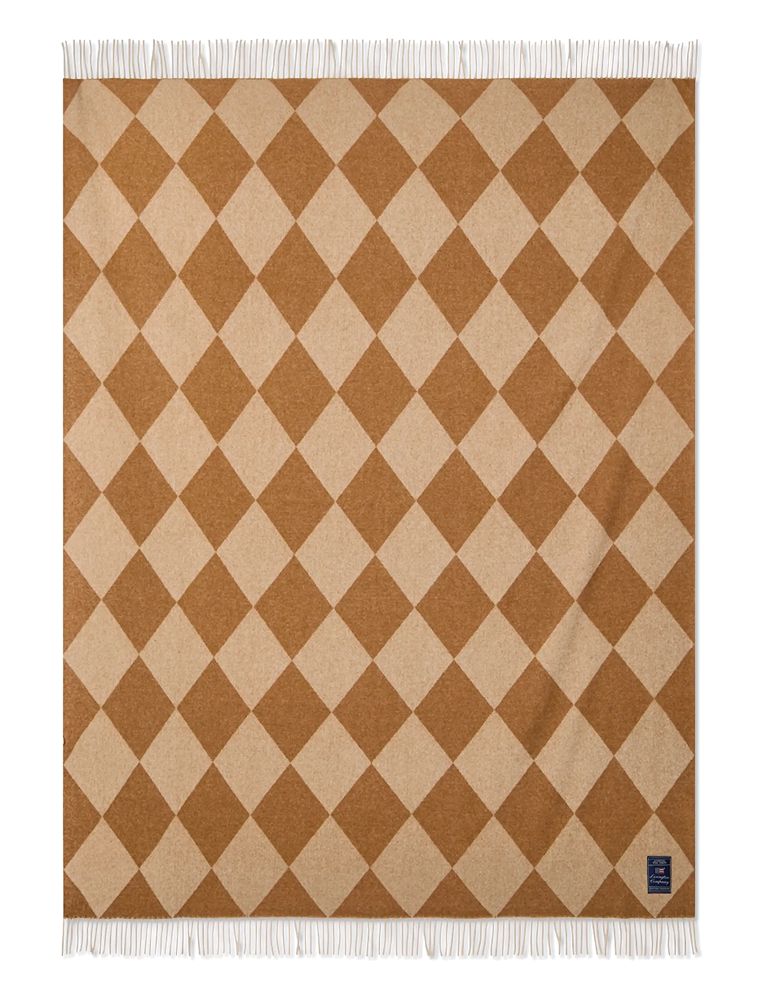 Lexington Home - Argyle Recycled Wool Throw - decken - fudge/white - 1