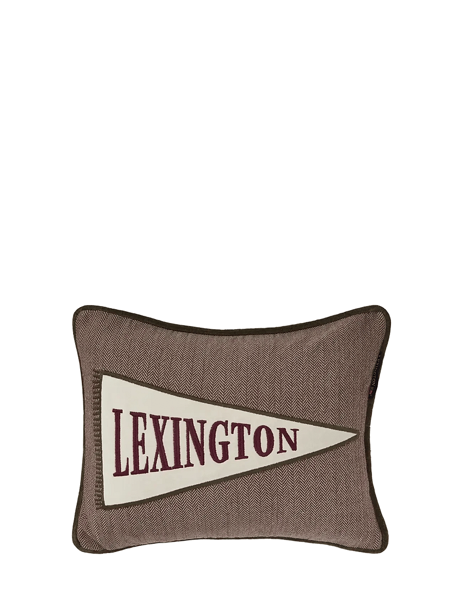 Lexington Home - Flag Logo Organic Cotton Tweed 40x30 Pillow - kissen - beige/lt beige/fig - 1