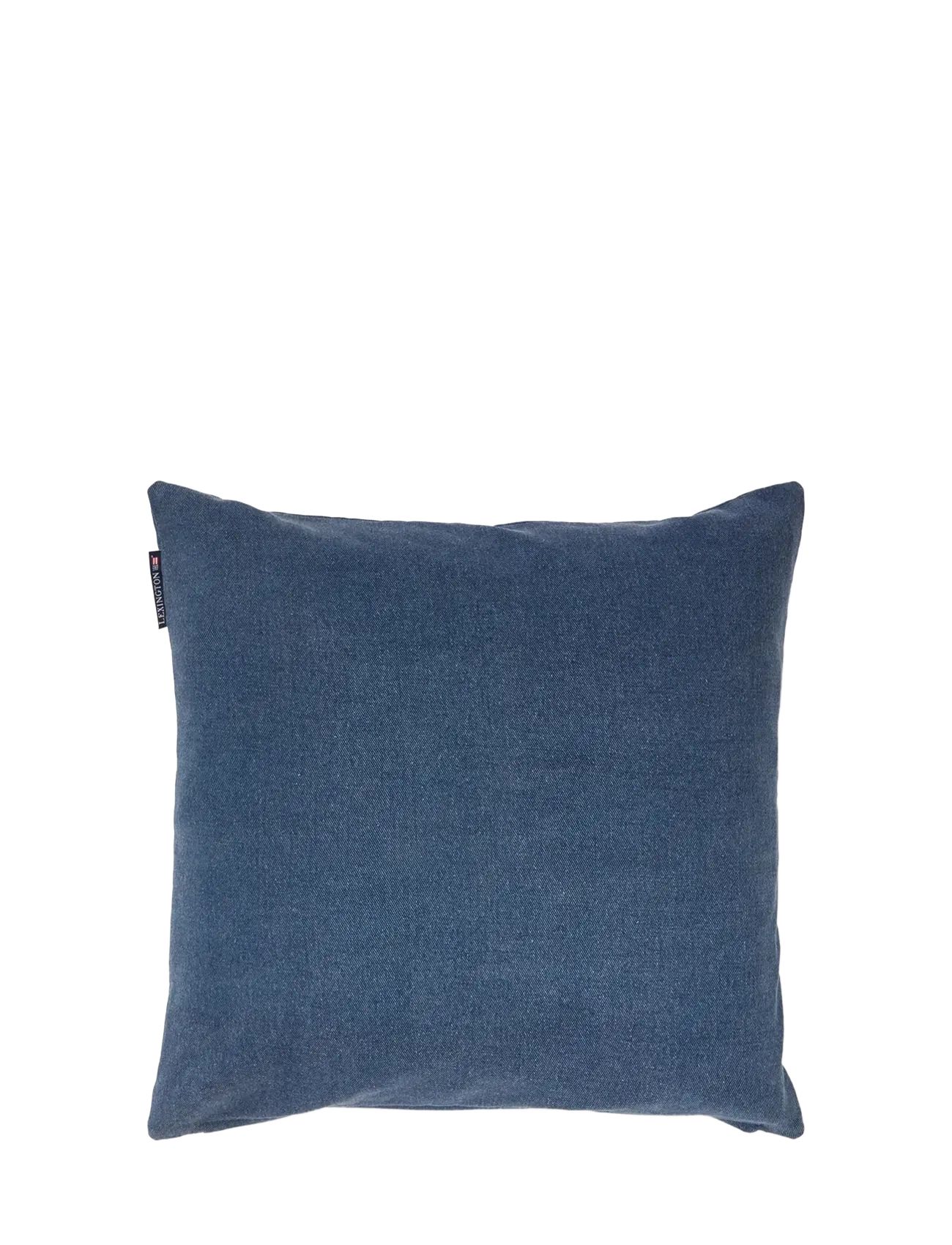 Lexington Home - Logo Washed Organic Cotton Pillow Cover - pudebetræk - dark blue/lt beige - 1