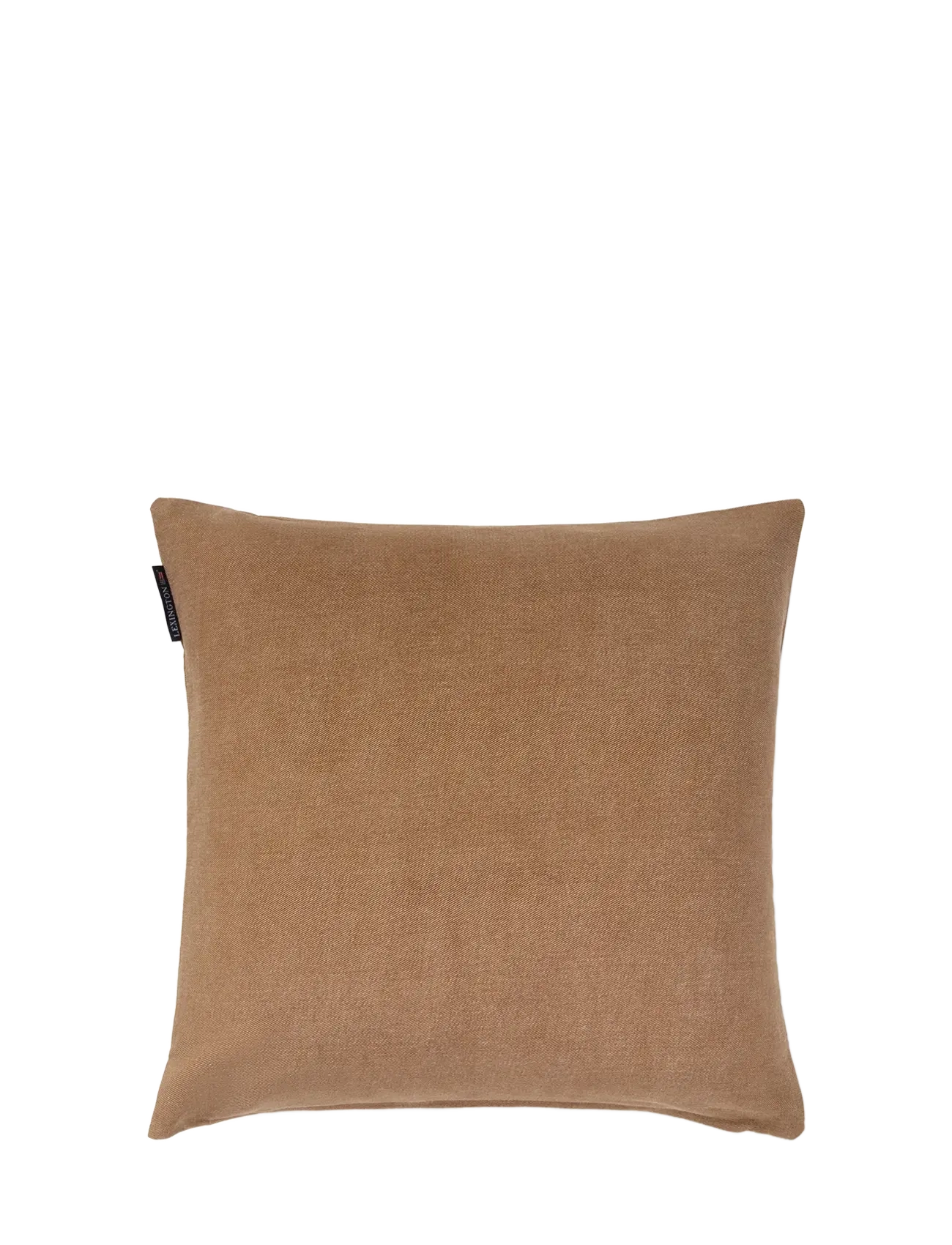 Lexington Home - Logo Washed Organic Cotton Pillow Cover - pudebetræk - fudge/lt beige - 1