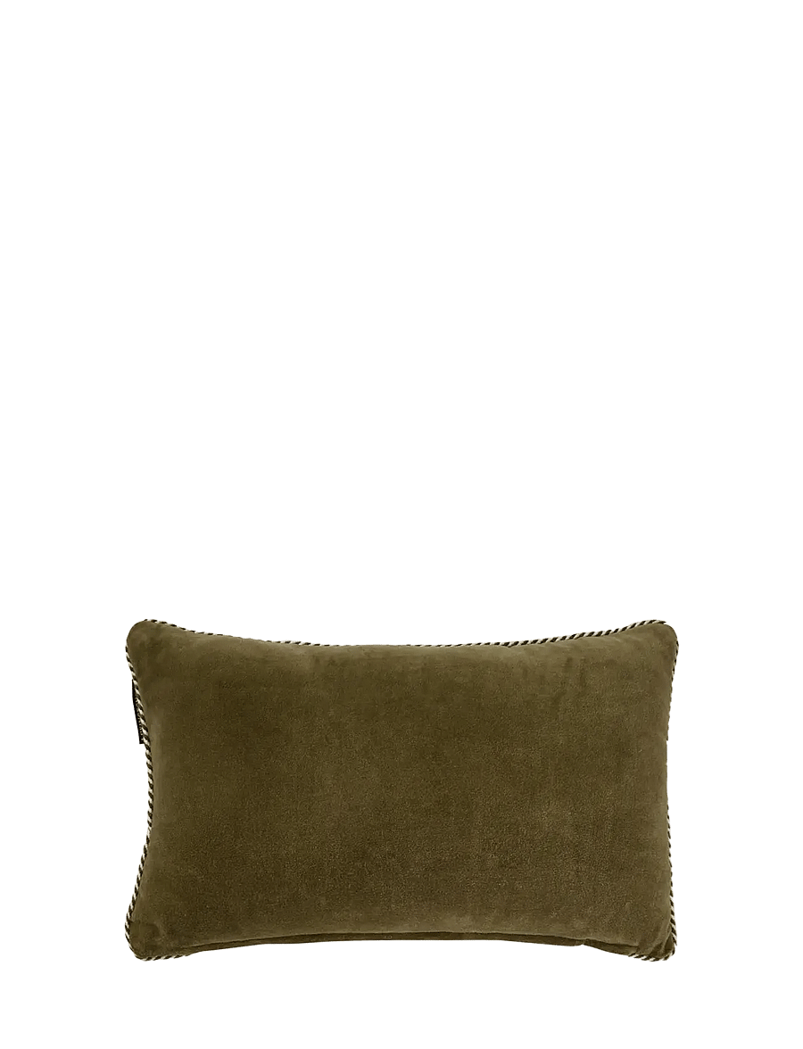 Lexington Home - Boston Club Organic Cotton Velvet 50x30 Pillow - kissen - olive/lt beige - 1