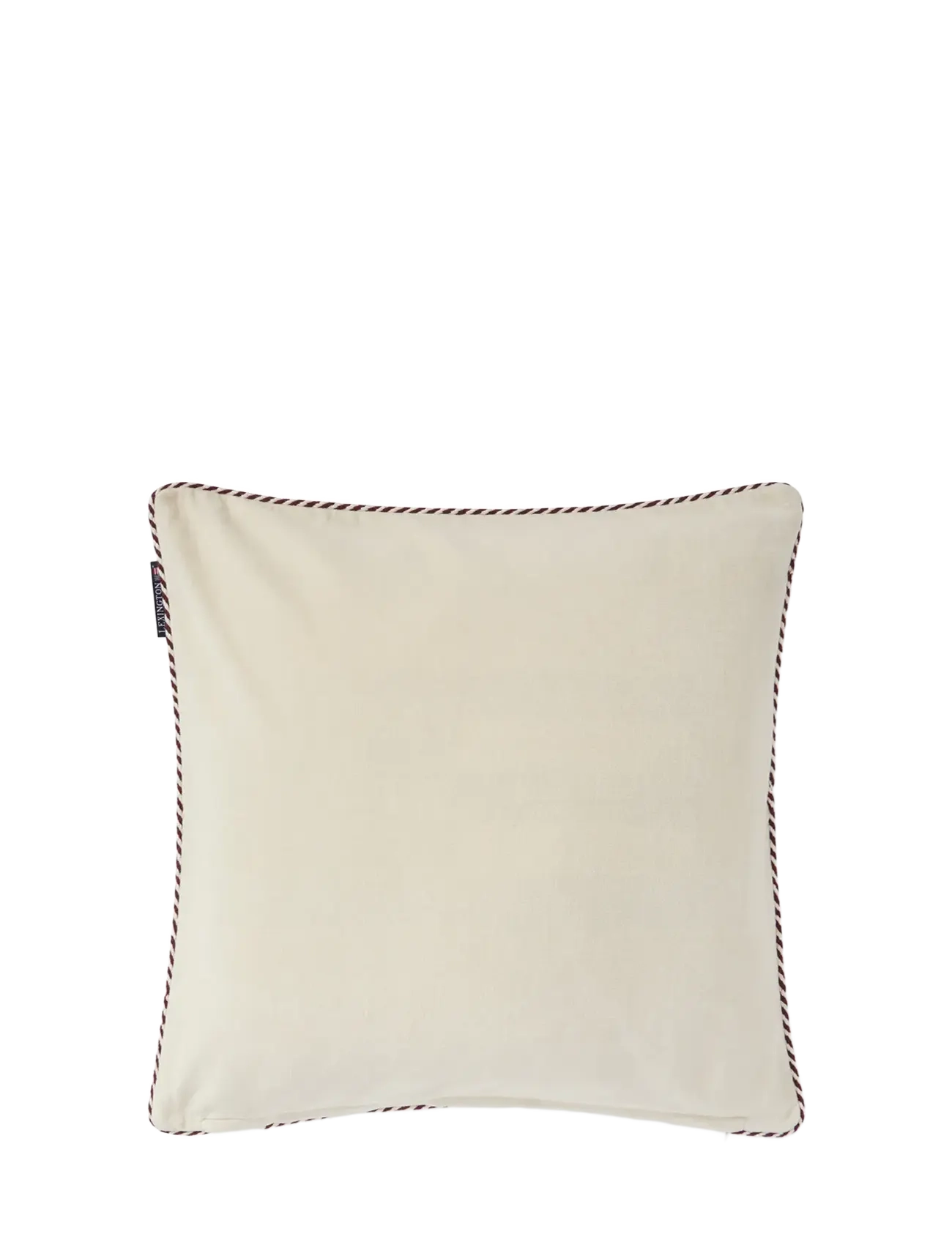 Lexington Home - Boston Club Organic Cotton Velvet Pillow Cover - pudebetræk - lt beige/fig - 2