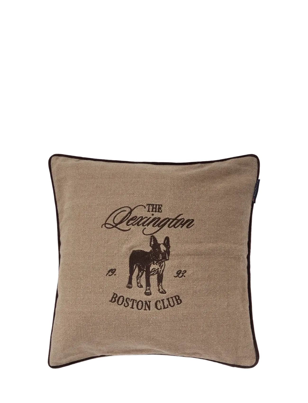 Lexington Home Boston Club Organic Cotton Tweed Pillow Cover - Pudebetræk - BEIGE/BROWN / beige