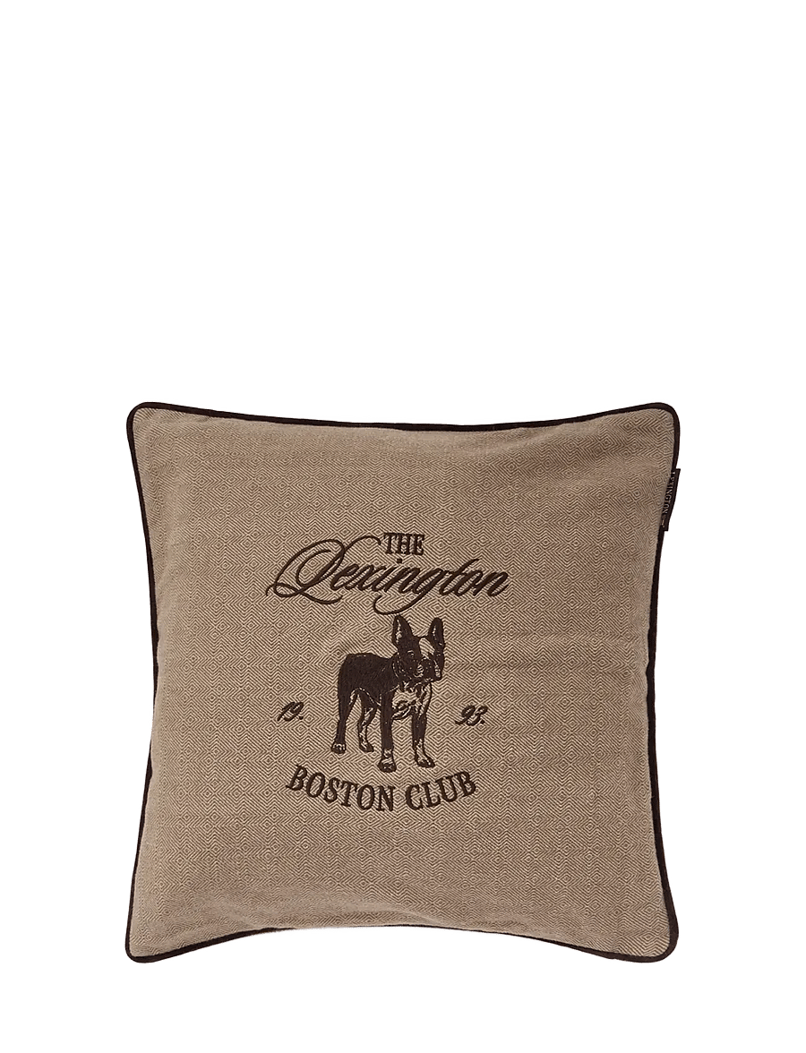 Lexington Home - Boston Club Organic Cotton Tweed Pillow Cover - padjakatted - beige/brown - 0