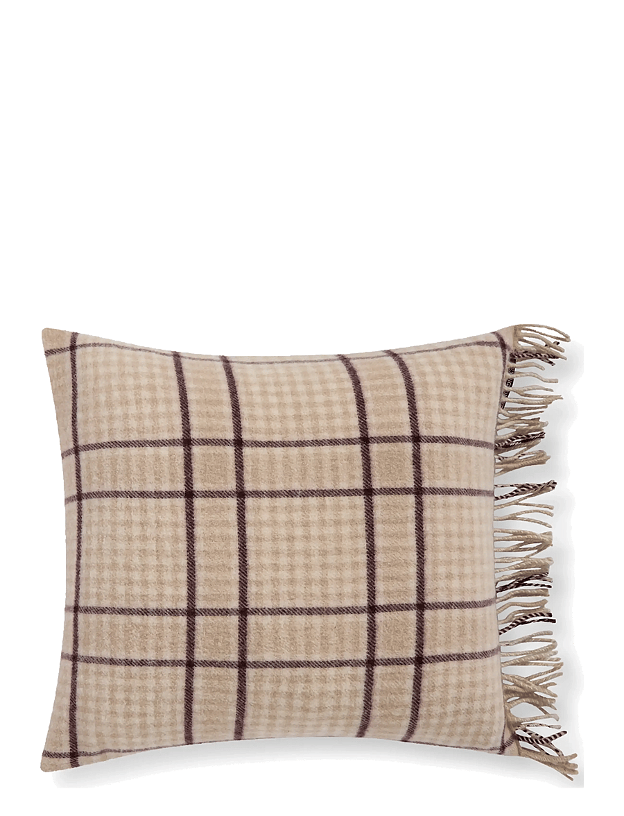 Lexington Home - Checked Recycled Wool Pillow Cover - padjakatted - beige/fig - 1