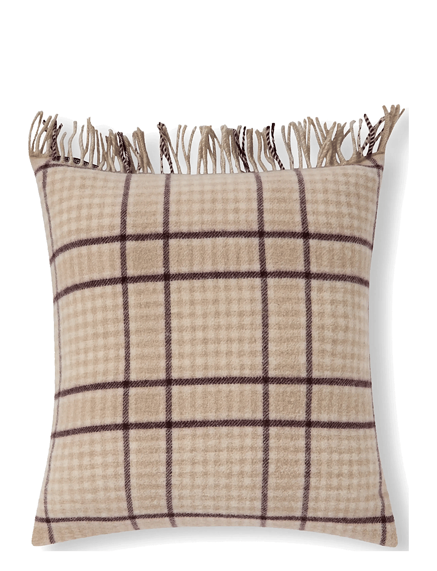 Lexington Home - Checked Recycled Wool Pillow Cover - padjakatted - beige/fig - 2