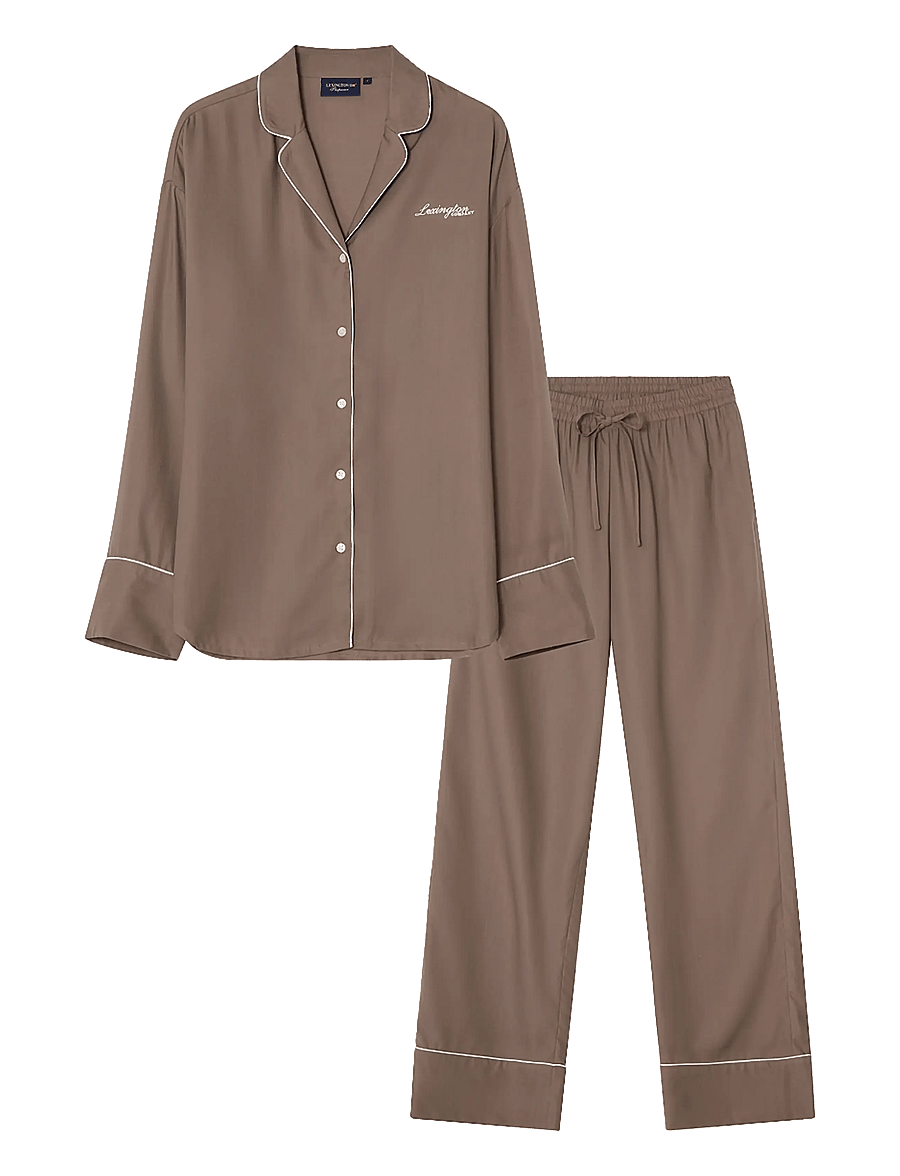 Lexington Home - Lyocell Pajama Set - pyjamas - brown - 1