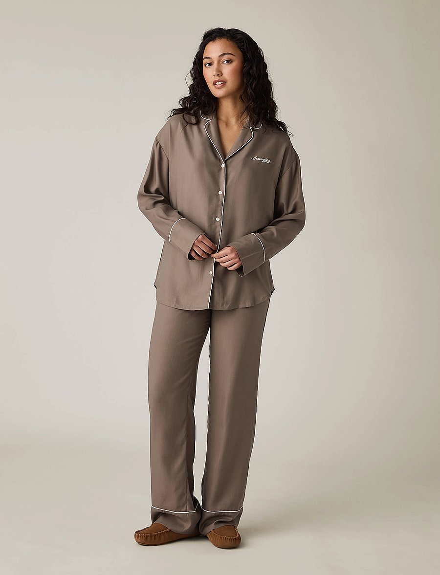 Lexington Home - Lyocell Pajama Set - pyjamas - brown - 0