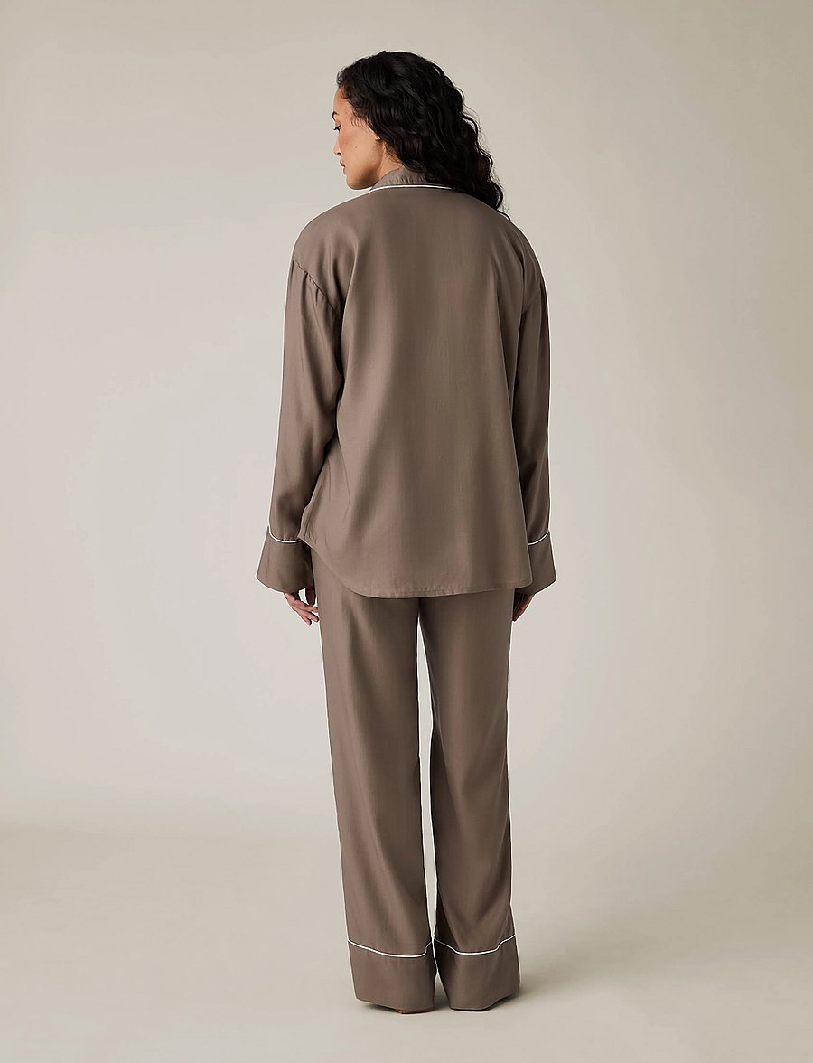 Lexington Home - Lyocell Pajama Set - pyjamas - brown - 2