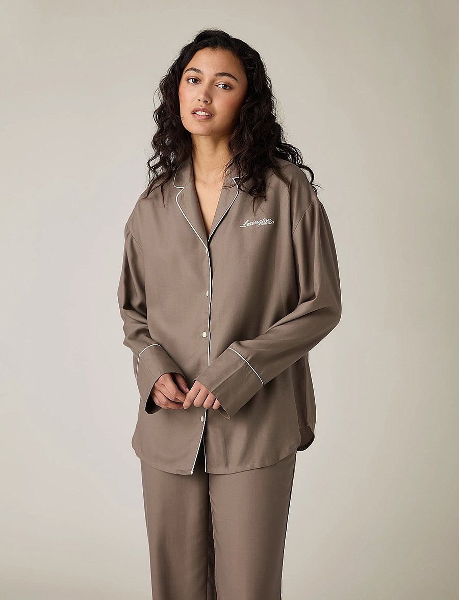 Lexington Home - Lyocell Pajama Set - pyjamas - brown - 3
