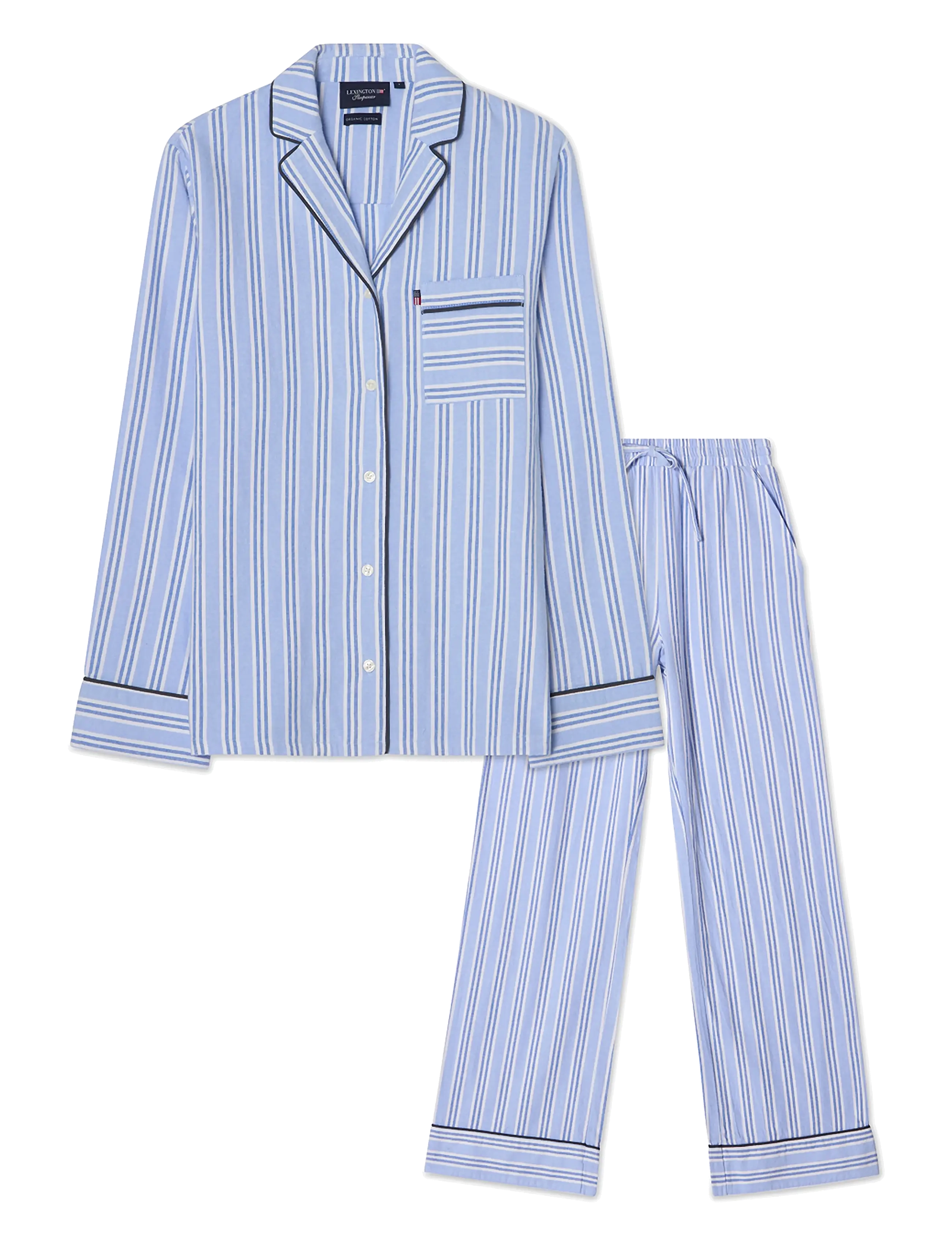 Lexington Home Flannel Pajama Set - Sommer in der Stadt - BLUE/WHITE STRIPE / blue