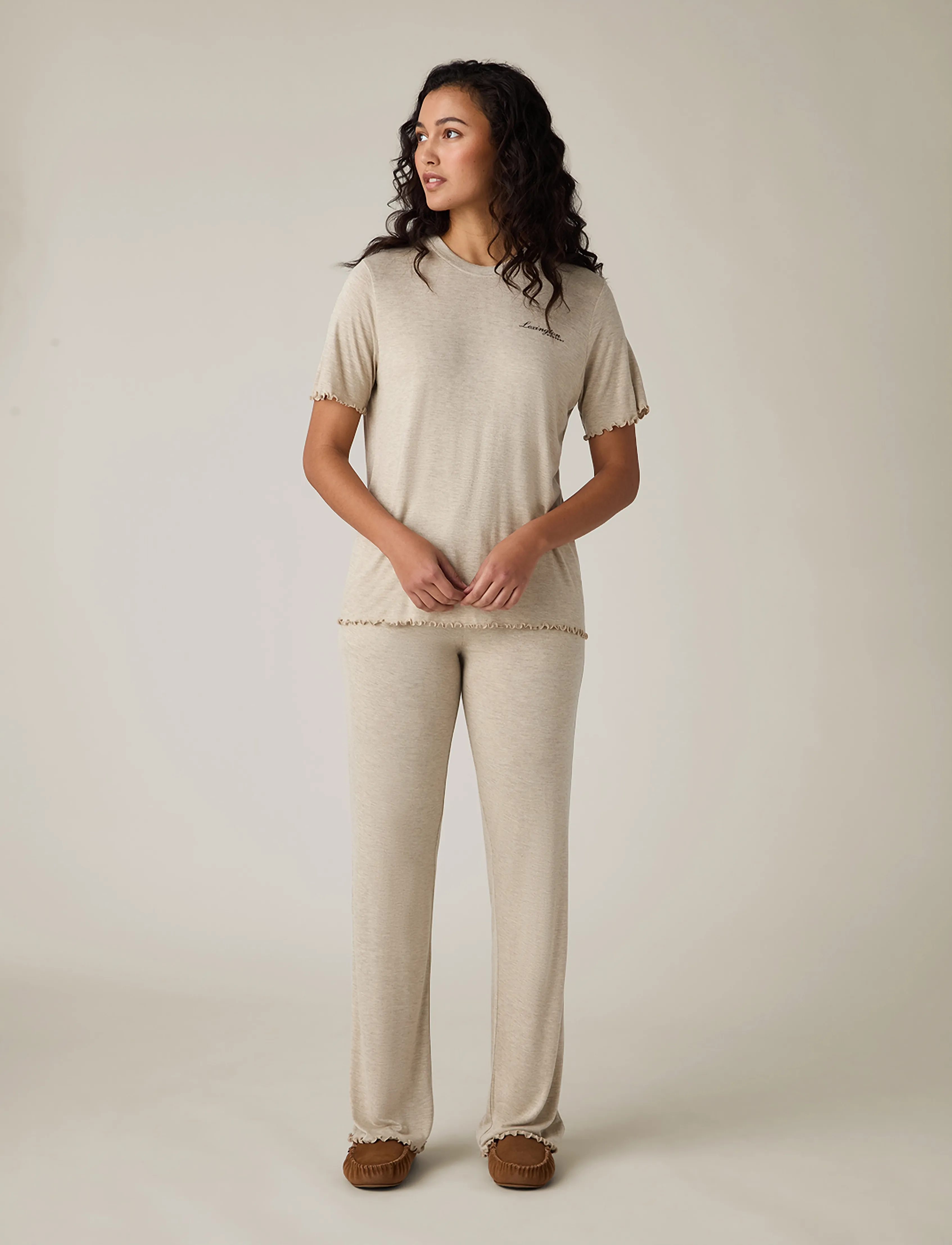 Lexington Home - Jersey Short Sleeve Pajama Set - light beige melange - 0