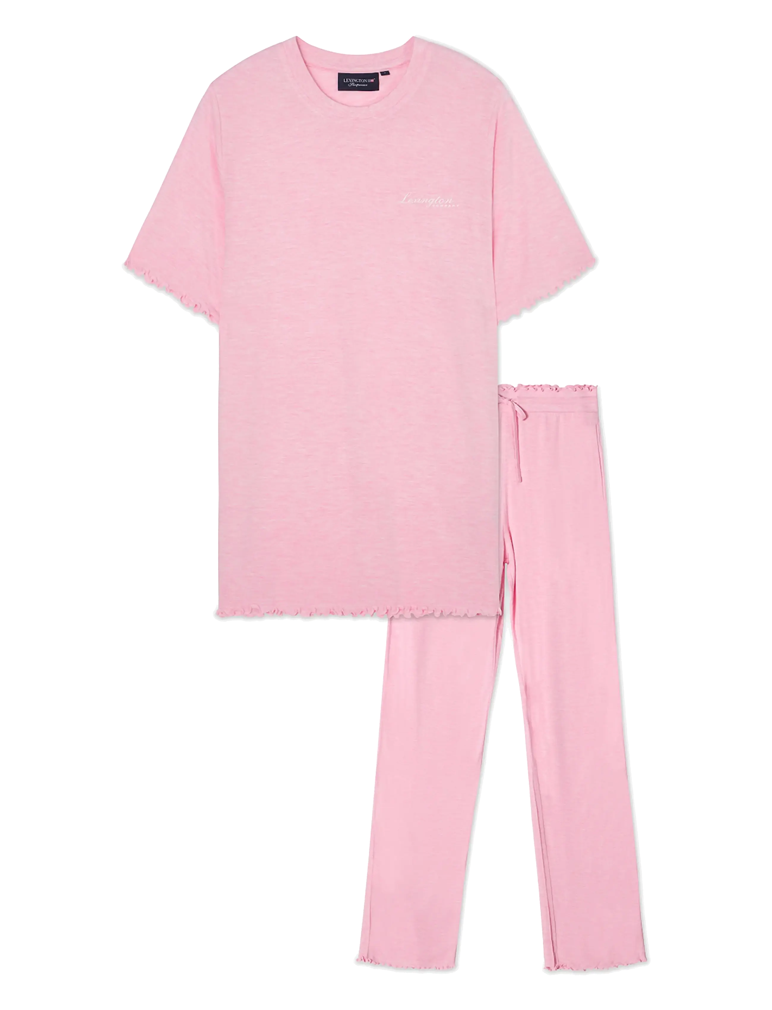 Lexington Home Jersey Short Sleeve Pajama Set - Nachtwäsche - LIGHT PINK MELANGE / pink/rose