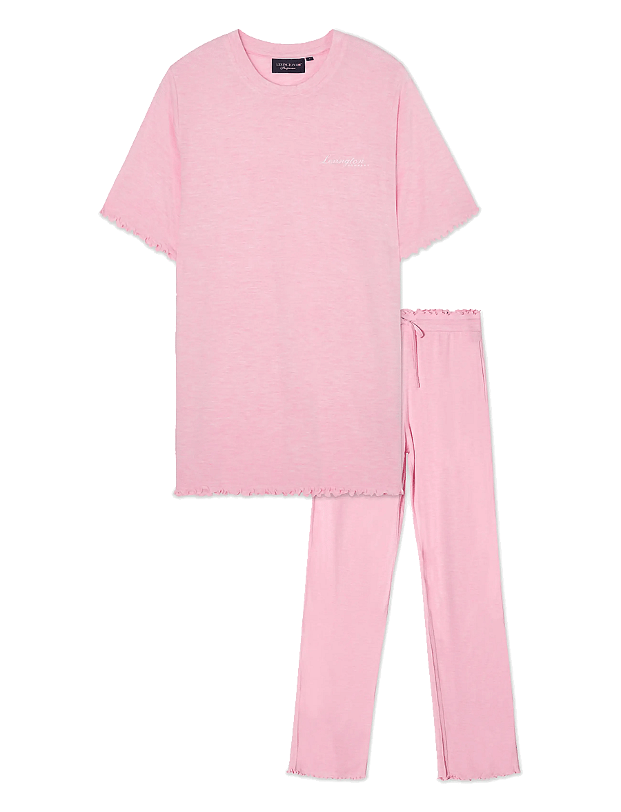 Lexington Home - Jersey Short Sleeve Pajama Set - light pink melange - 0