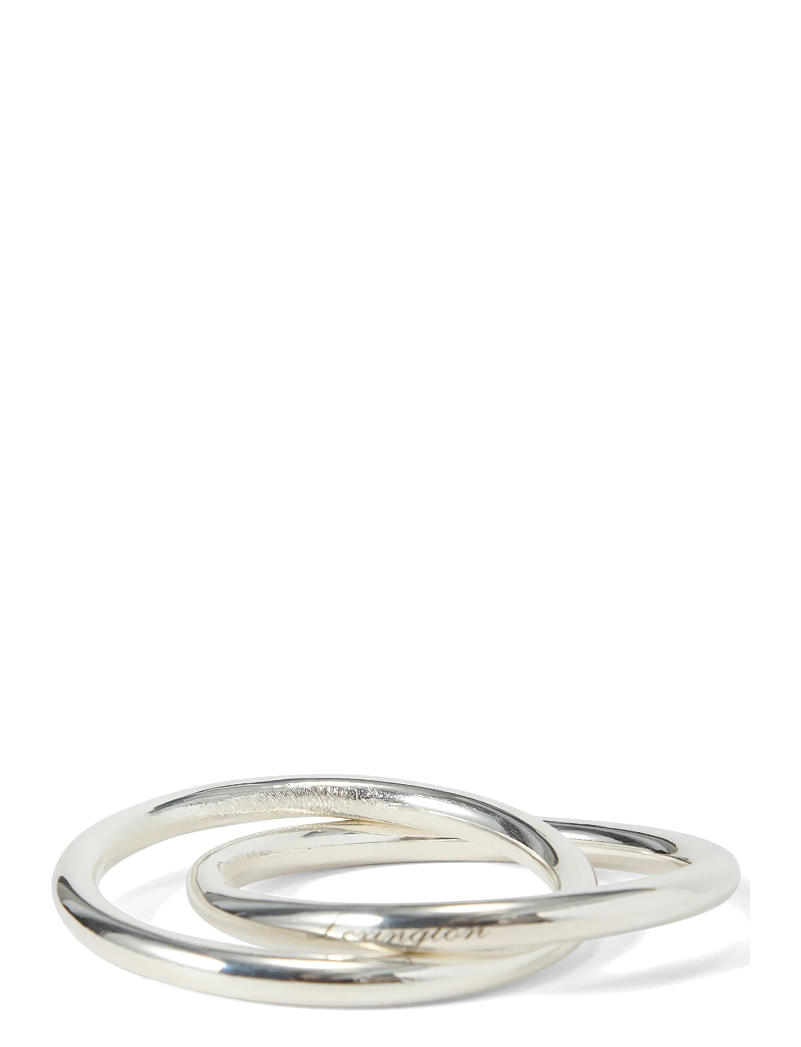 Lexington Home Brass Double-ring Napkin Ring - Pierścienie i uchwyty na serwetki - SILVER / silver
