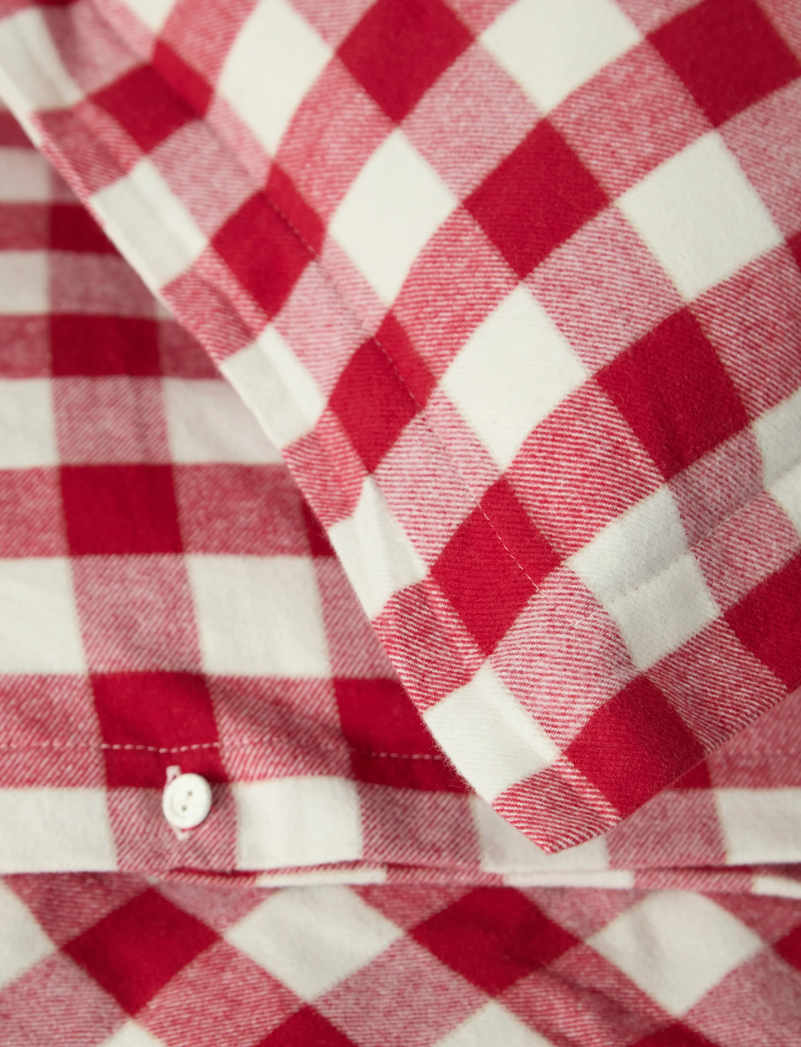 Lexington Home - Red/Lt Beige Checked Cotton Flannel Bed Set - christmas textiles - red/lt beige - 1