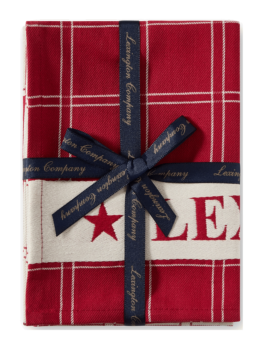Lexington Home - Cotton Jacquard Kitchen Towel (Set of 2) - red/white - 0