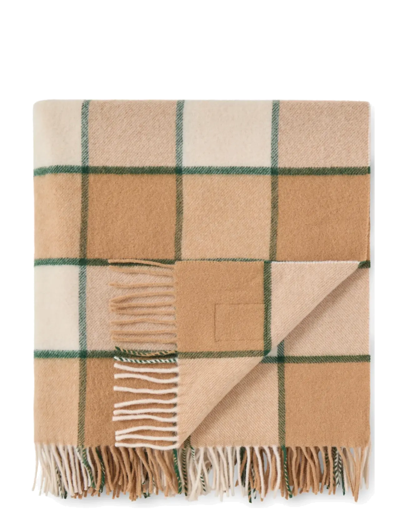 Lexington Home - Checked Recycled Wool Throw - beige/lt beige/green - 1