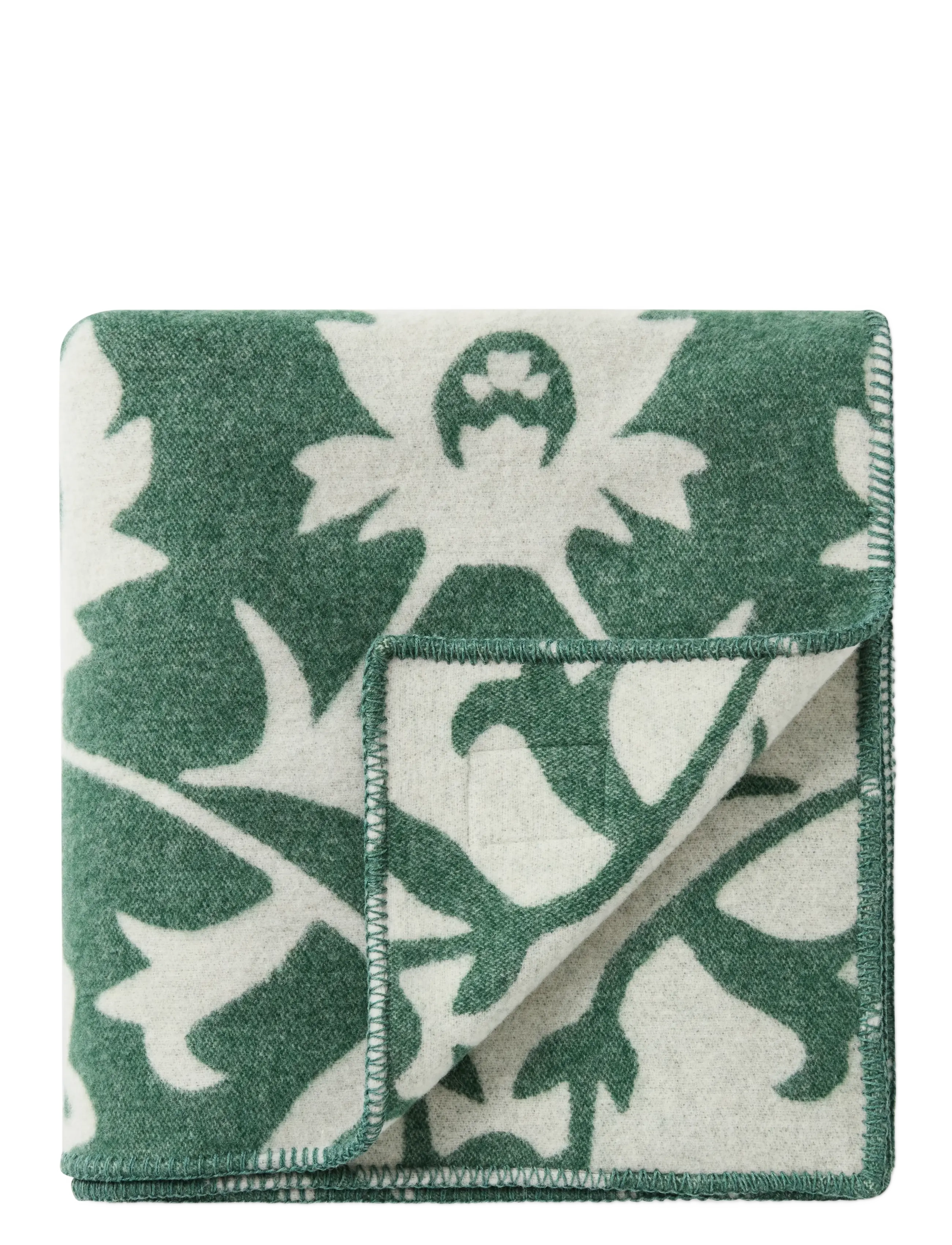 Lexington Home - Flower Jacquard Recycled Throw - green/lt beige - 1